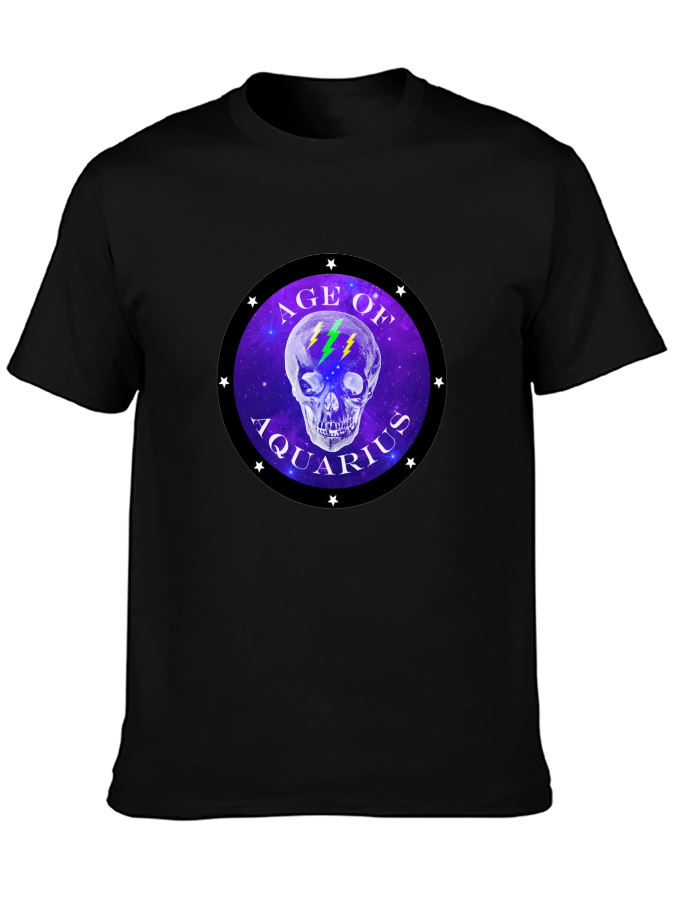 Age of Aquarius Skull Graphic T-Shirt