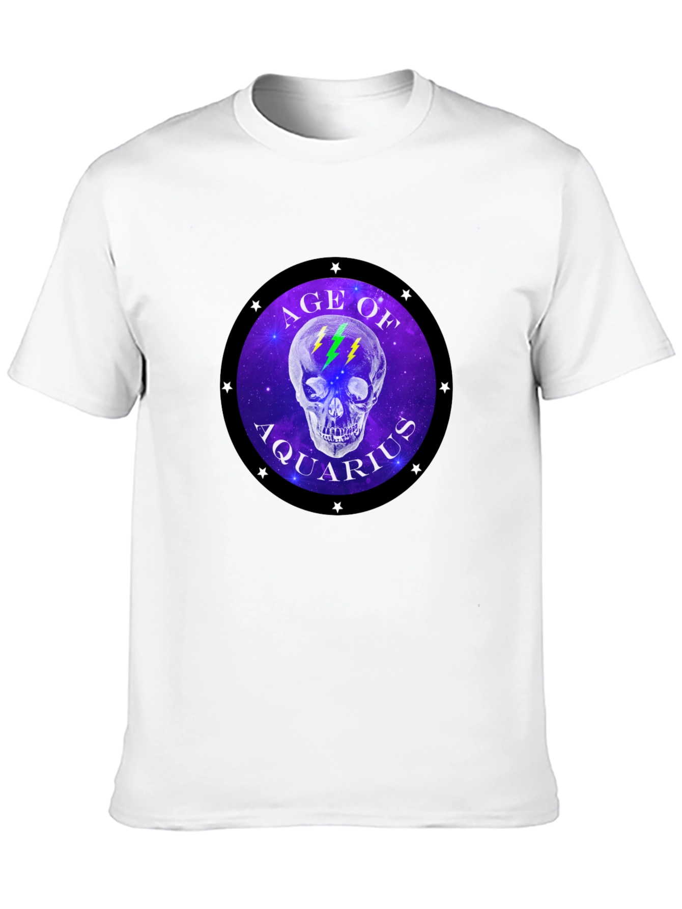 Age of Aquarius Skull Graphic T-Shirt
