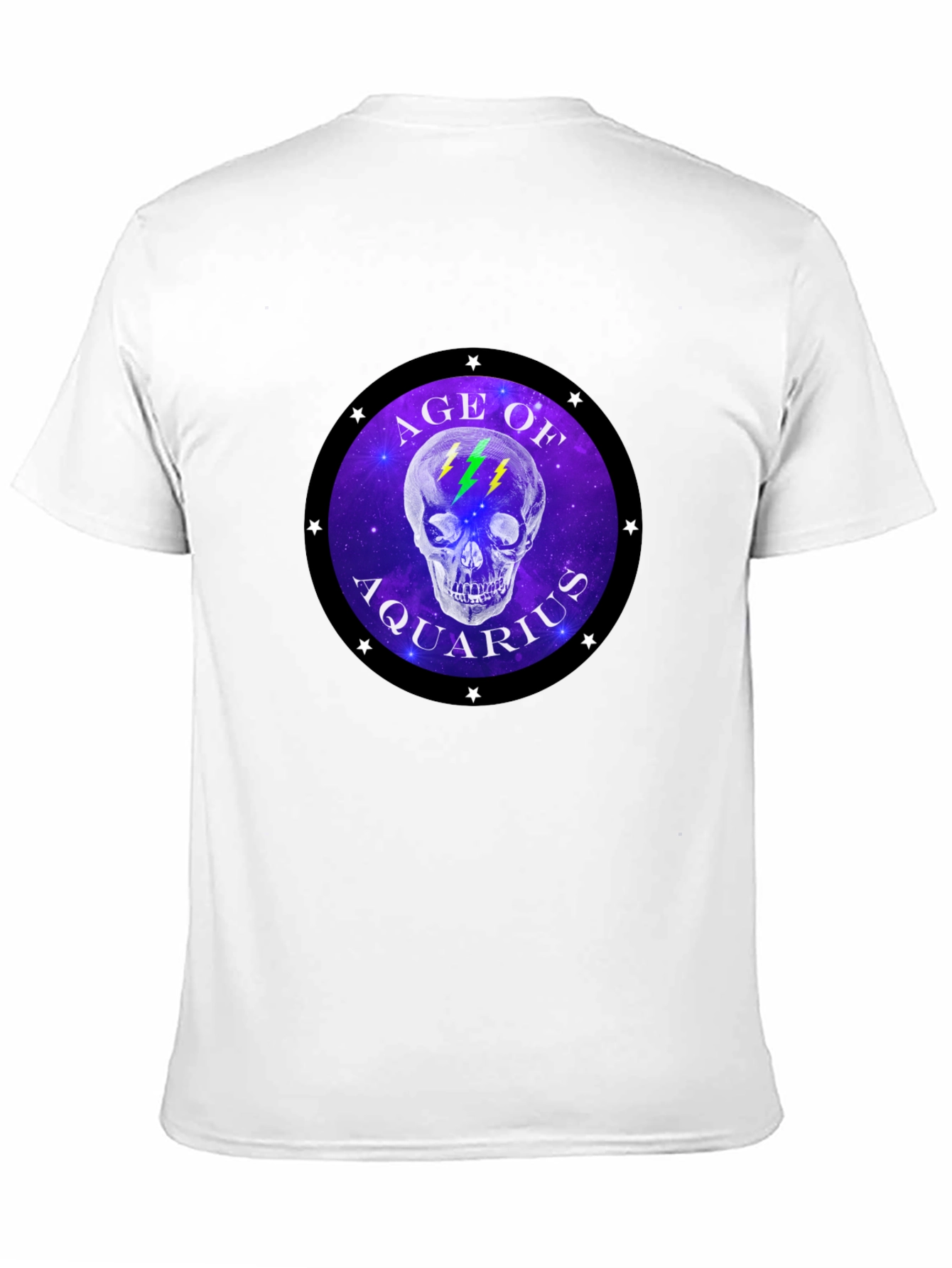 Age of Aquarius Skull Graphic T-Shirt