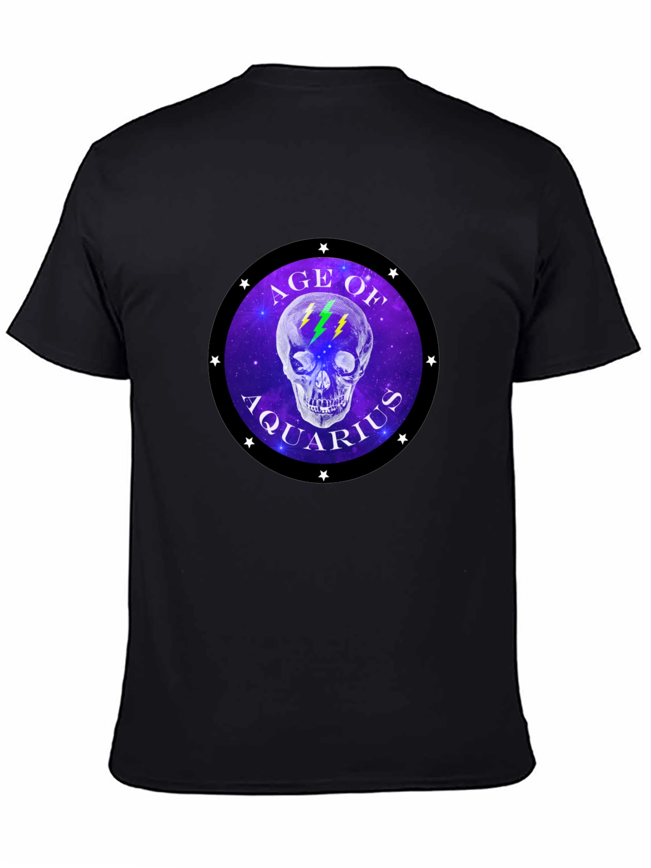 Age of Aquarius Skull Graphic T-Shirt