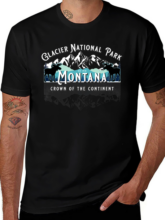 Glacier National Park Montana Tee - Crown of the Continent