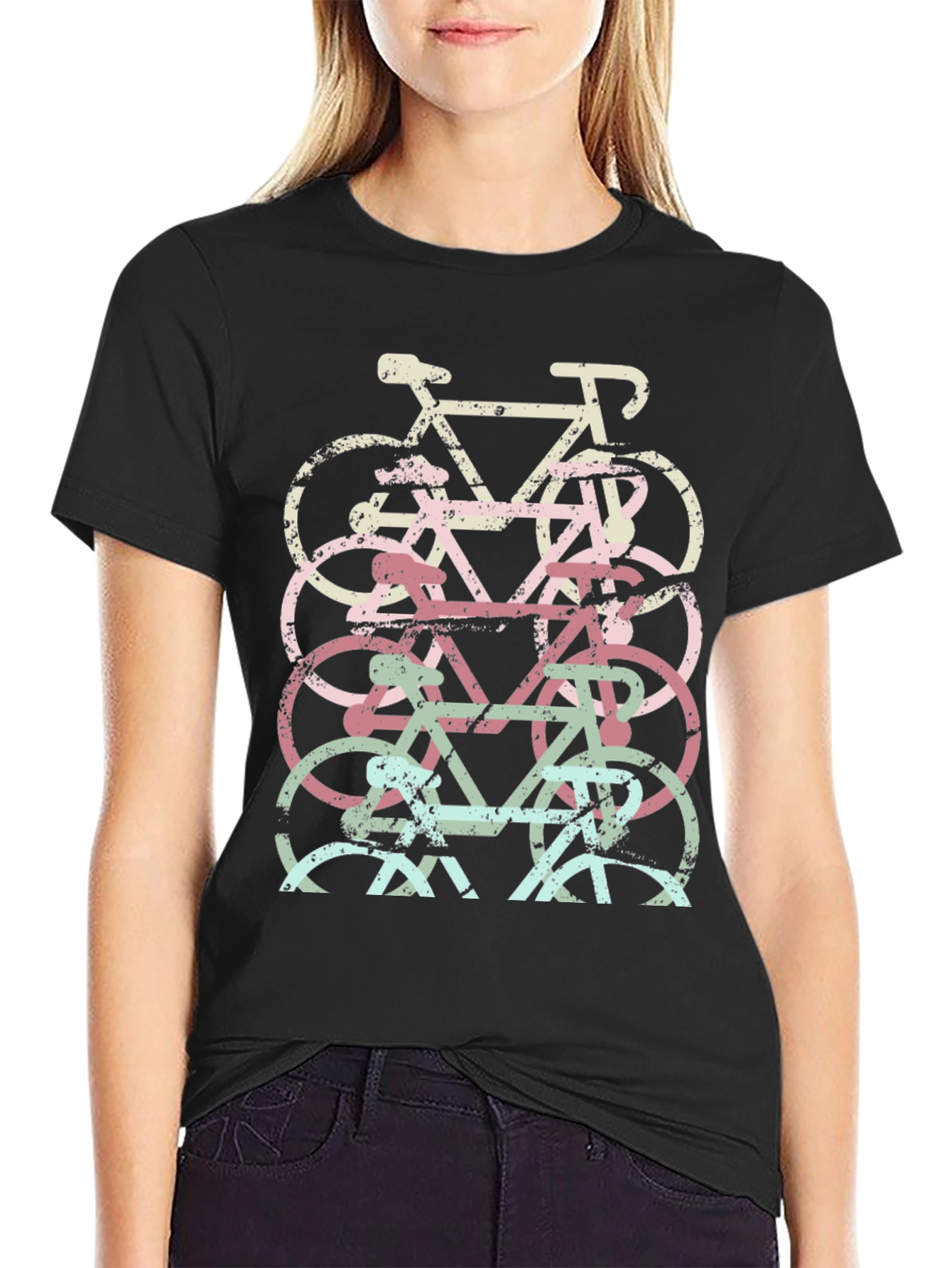 Bicycle Stack Graphic Tee - Black