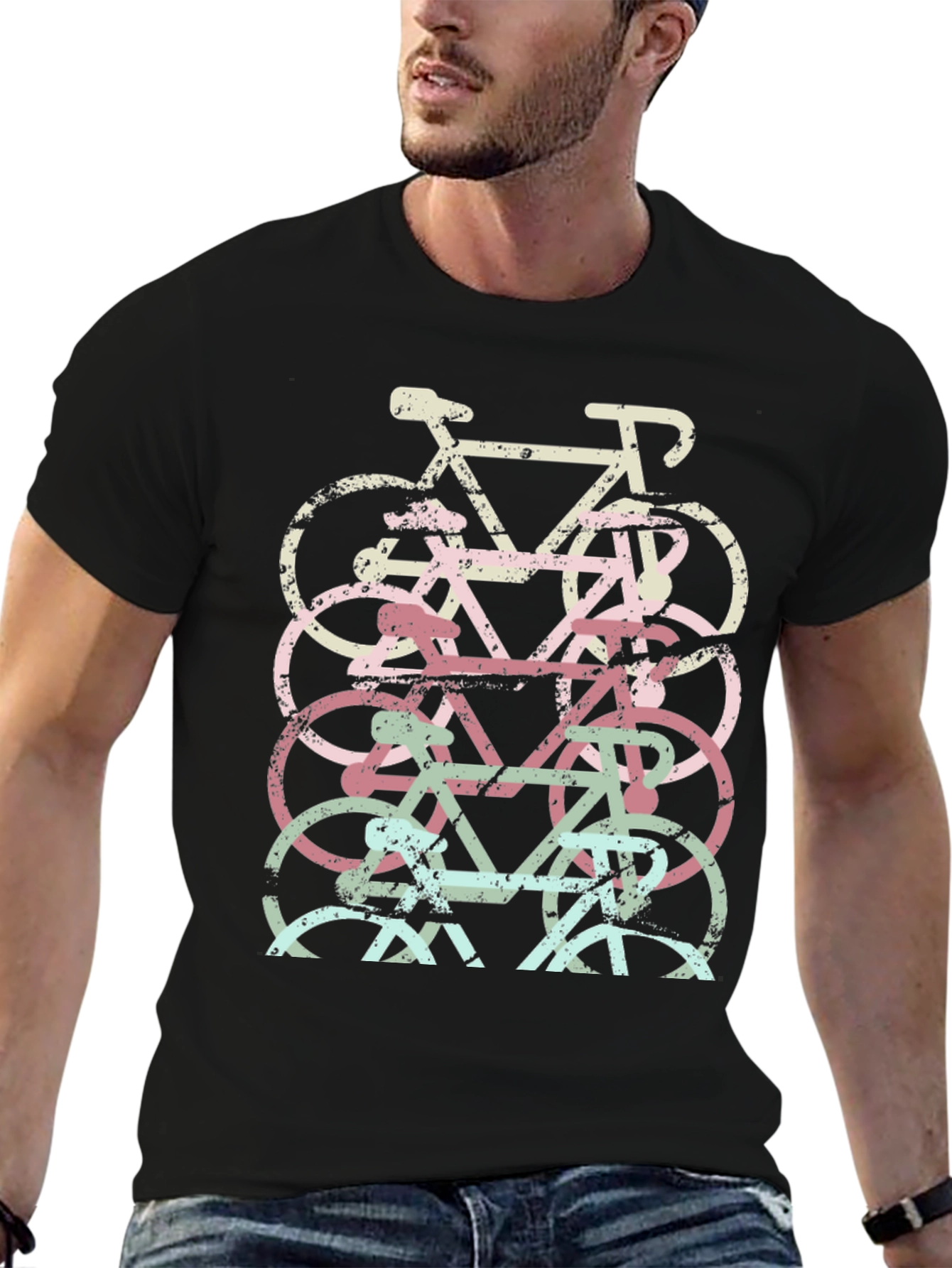 Bicycle Stack Graphic Tee - Black