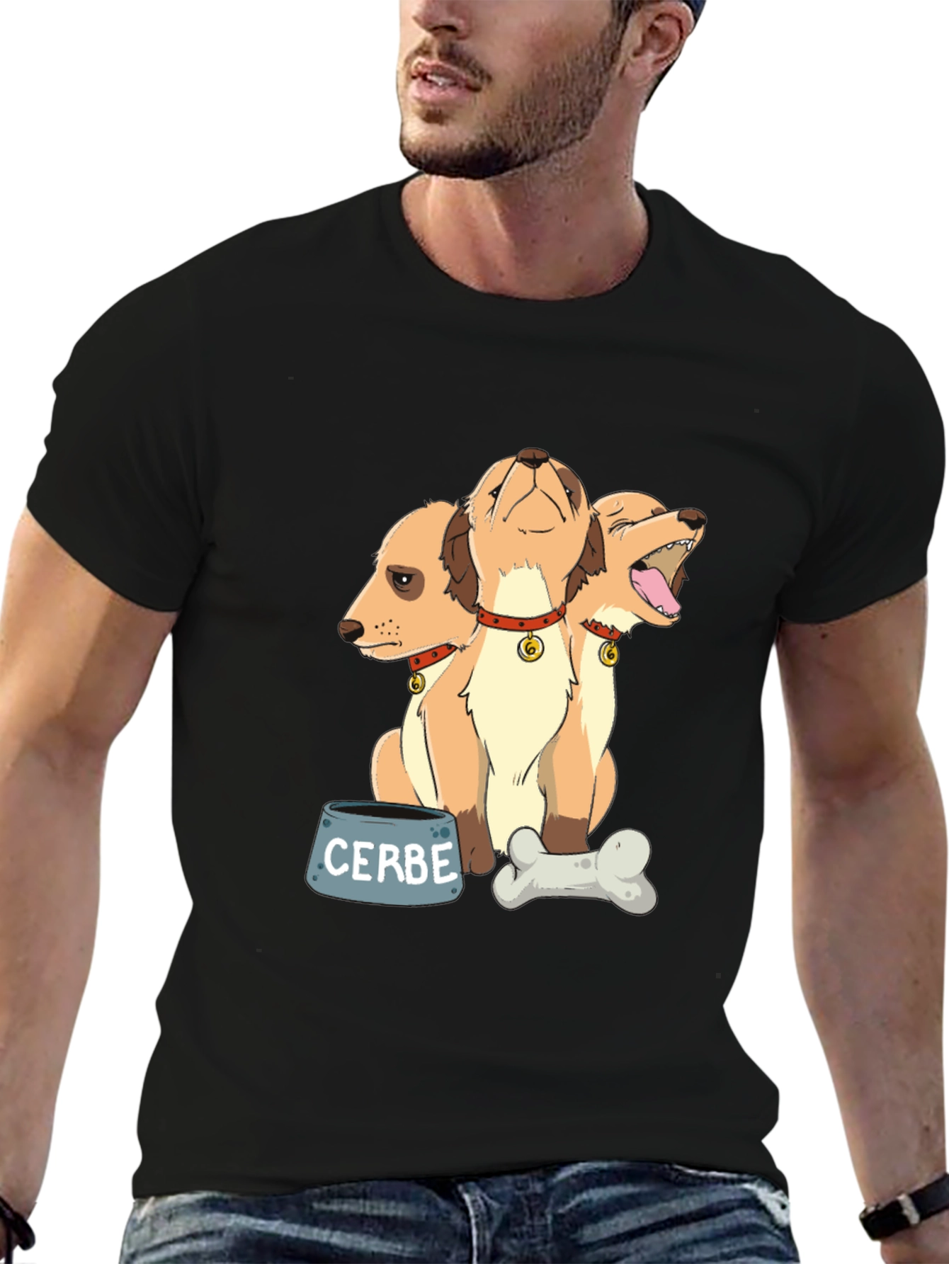 Cerberus Dog T-Shirt - Mythical 3-Headed Puppy Tee