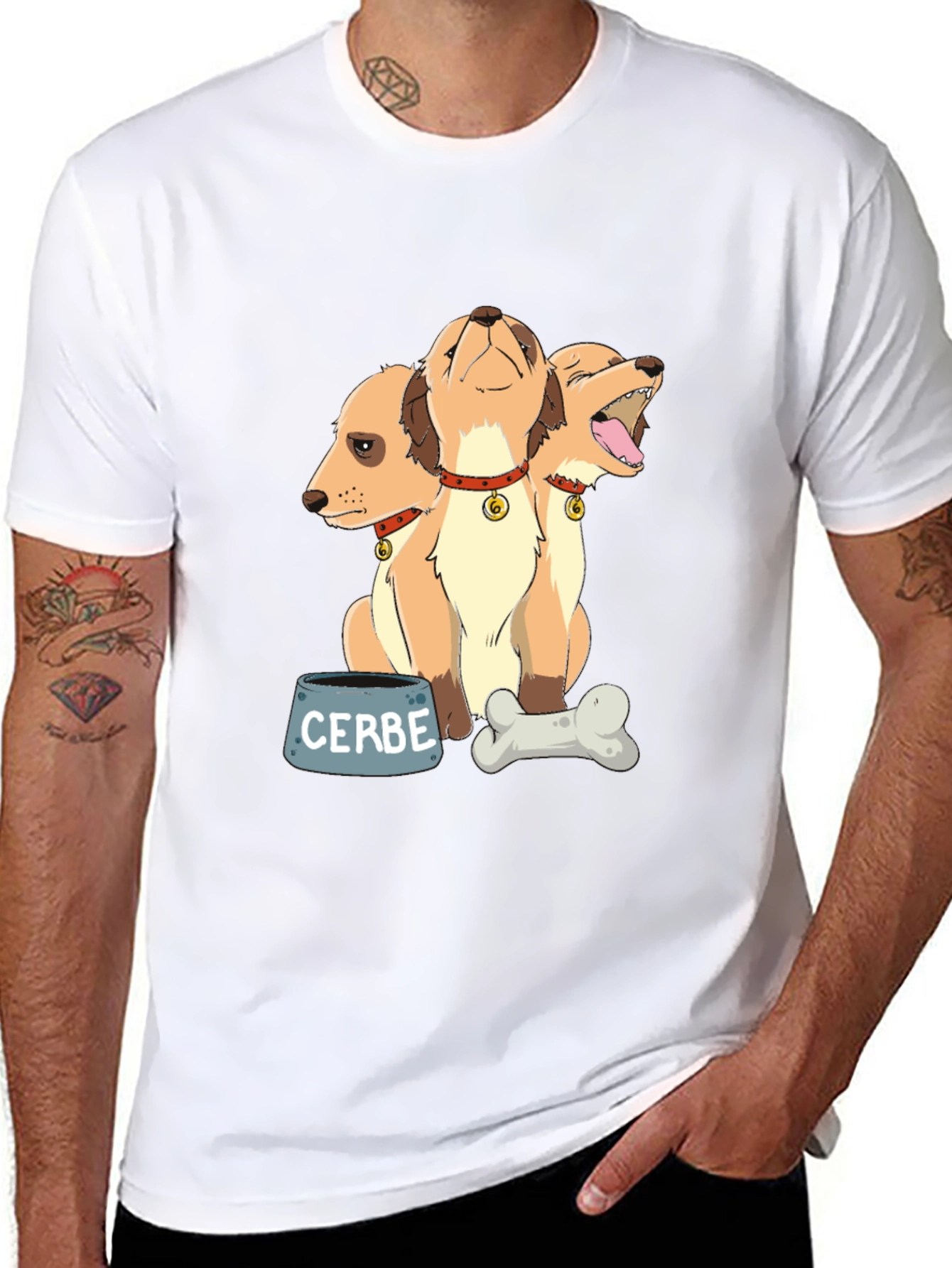 Cerberus Dog T-Shirt - Mythical 3-Headed Puppy Tee