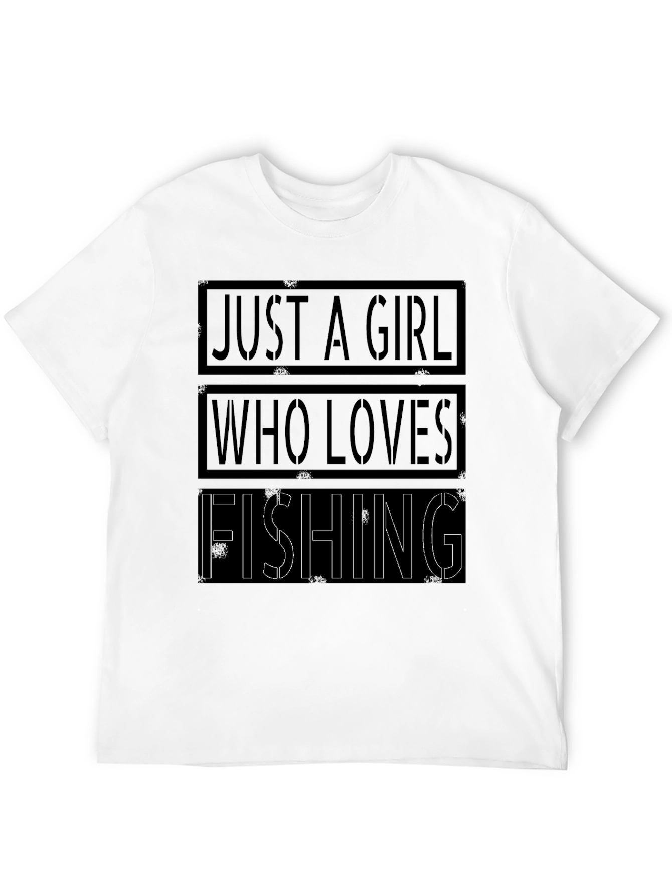 Just A Girl Who Loves Fishing T-Shirt - Black