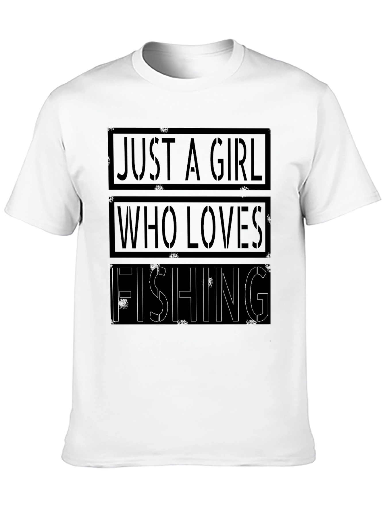 Just A Girl Who Loves Fishing T-Shirt - Black