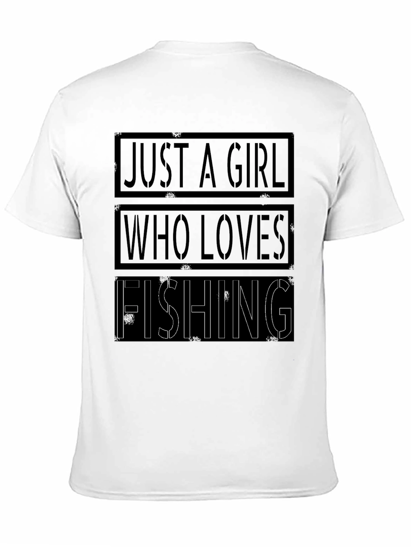 Just A Girl Who Loves Fishing T-Shirt - Black