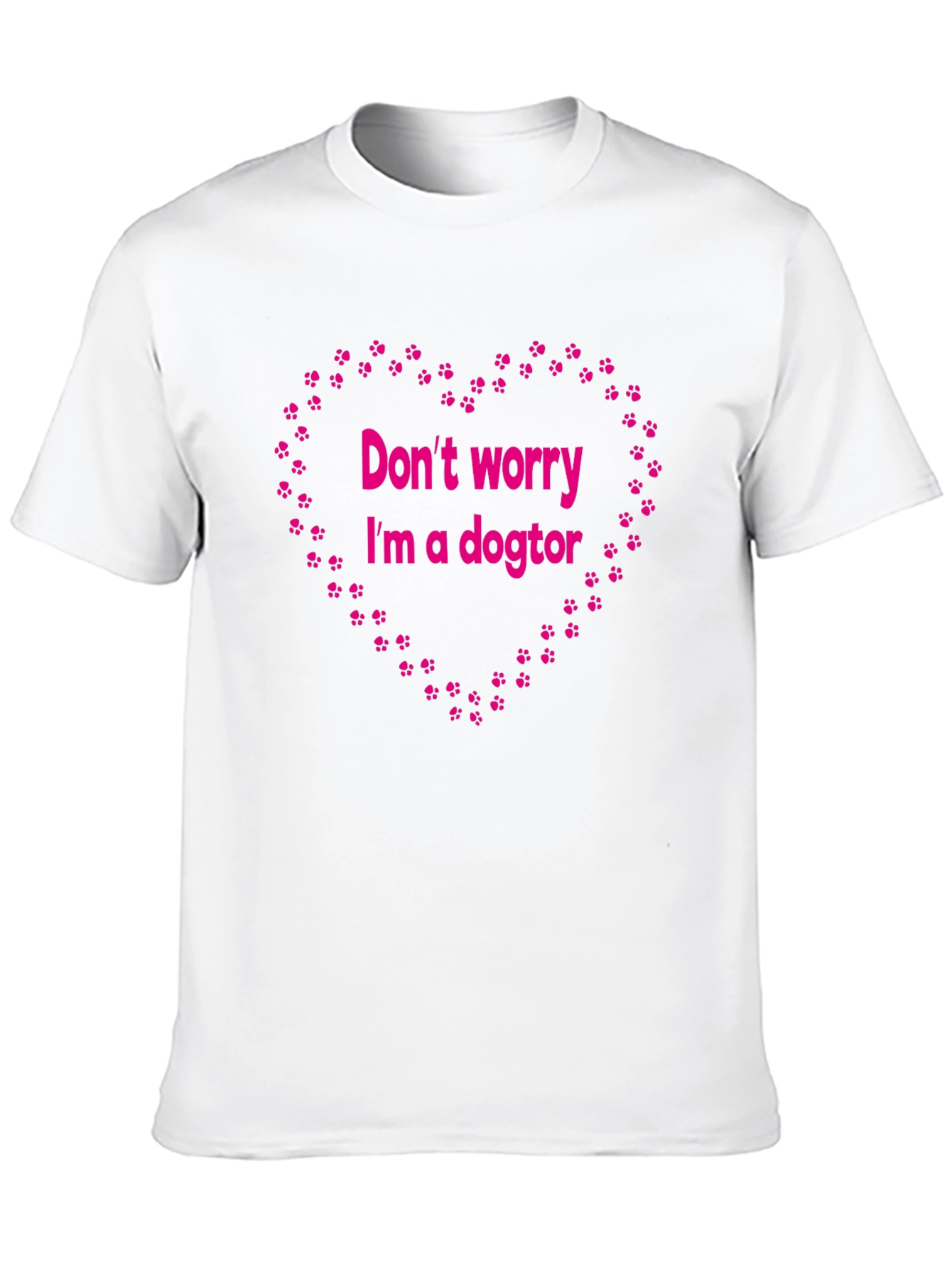 Dogtor T-Shirt - Funny Paw Print Heart Design