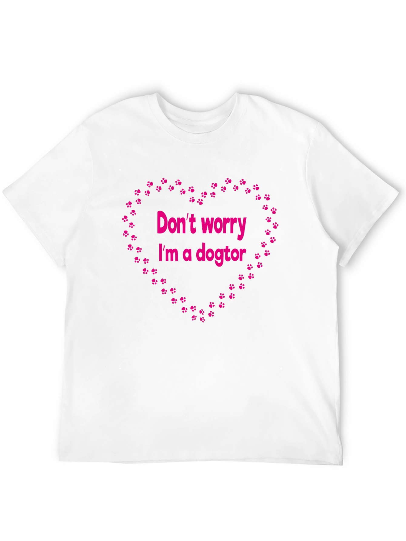 Dogtor T-Shirt - Funny Paw Print Heart Design