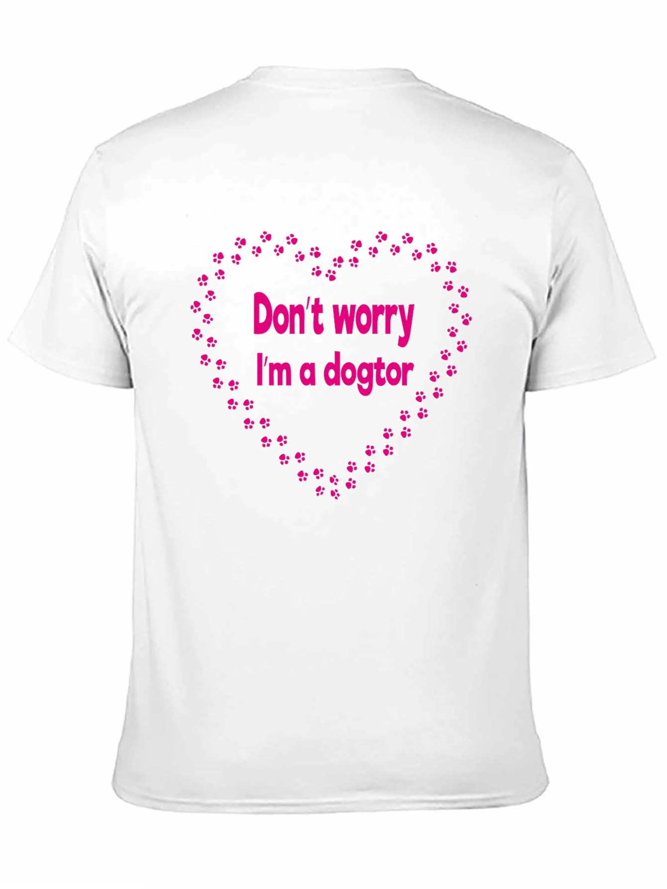 Dogtor T-Shirt - Funny Paw Print Heart Design