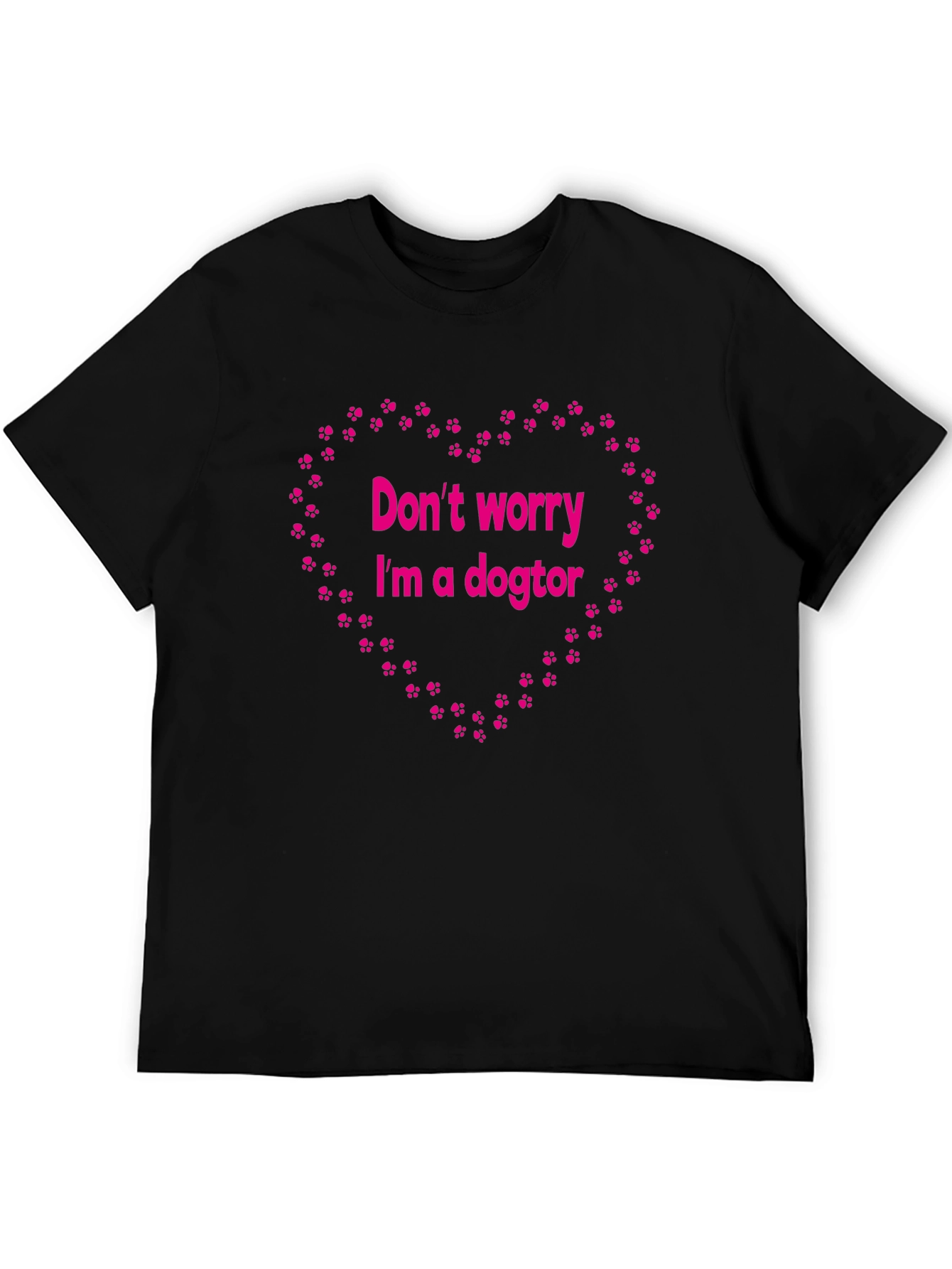 Dogtor T-Shirt - Funny Paw Print Heart Design