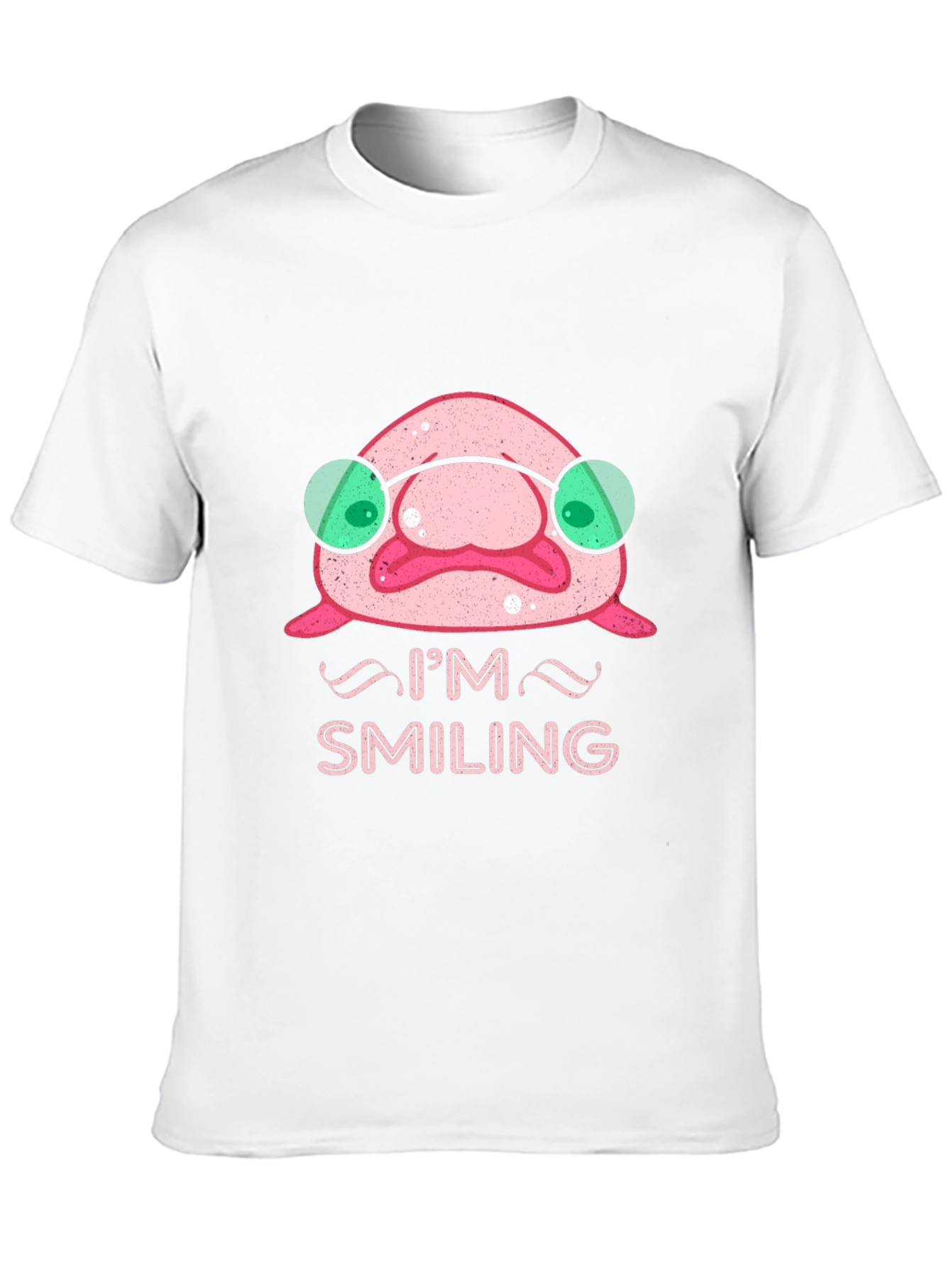 Smiling Blobfish Graphic Tee - Funny Ocean Creature Shirt