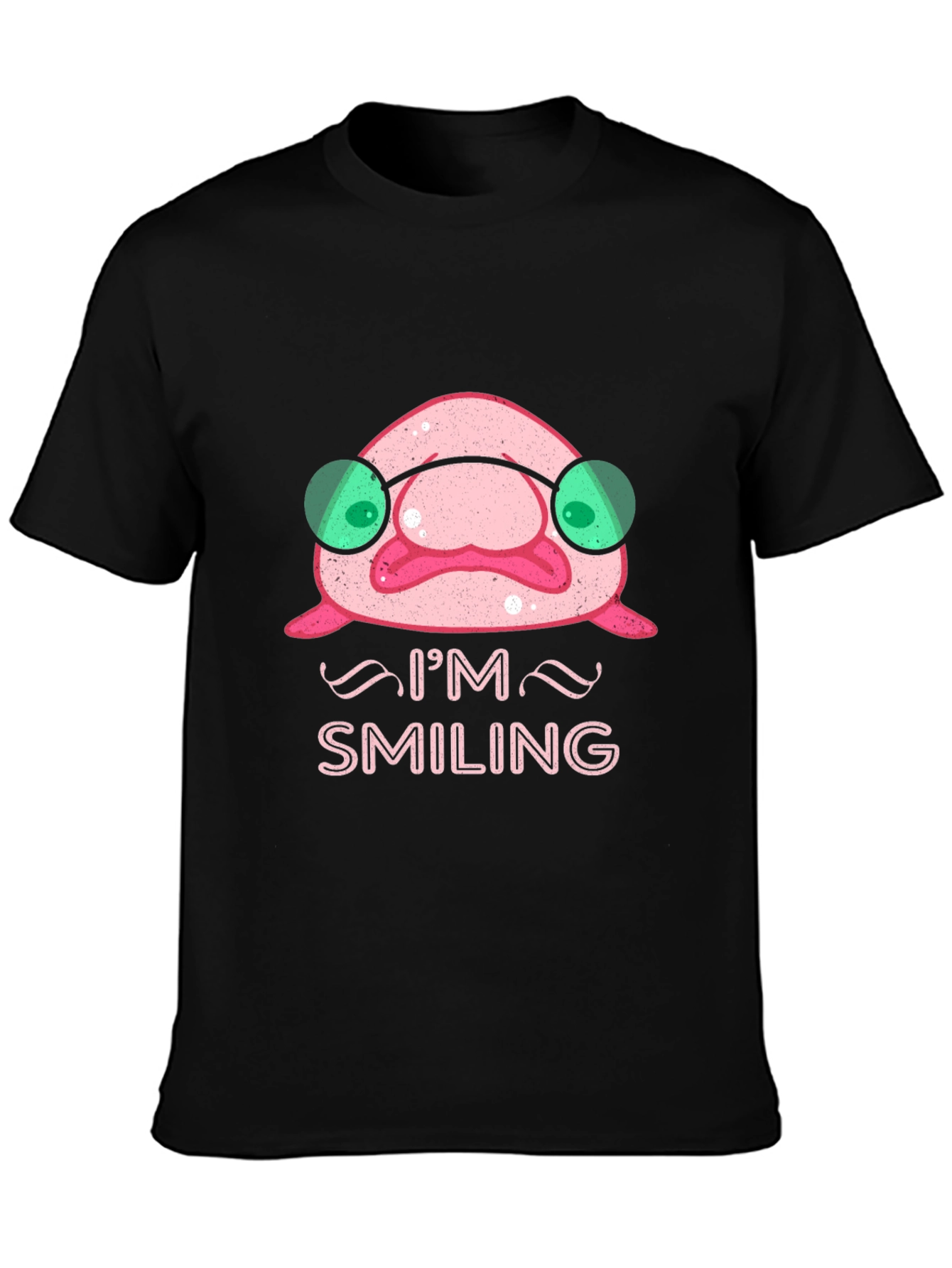 Smiling Blobfish Graphic Tee - Funny Ocean Creature Shirt