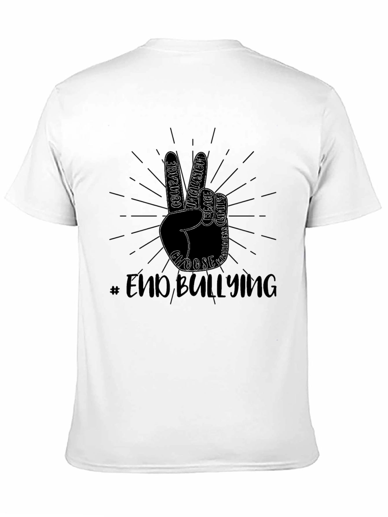 End Bullying T-Shirt Peace Sign Kindness Tee