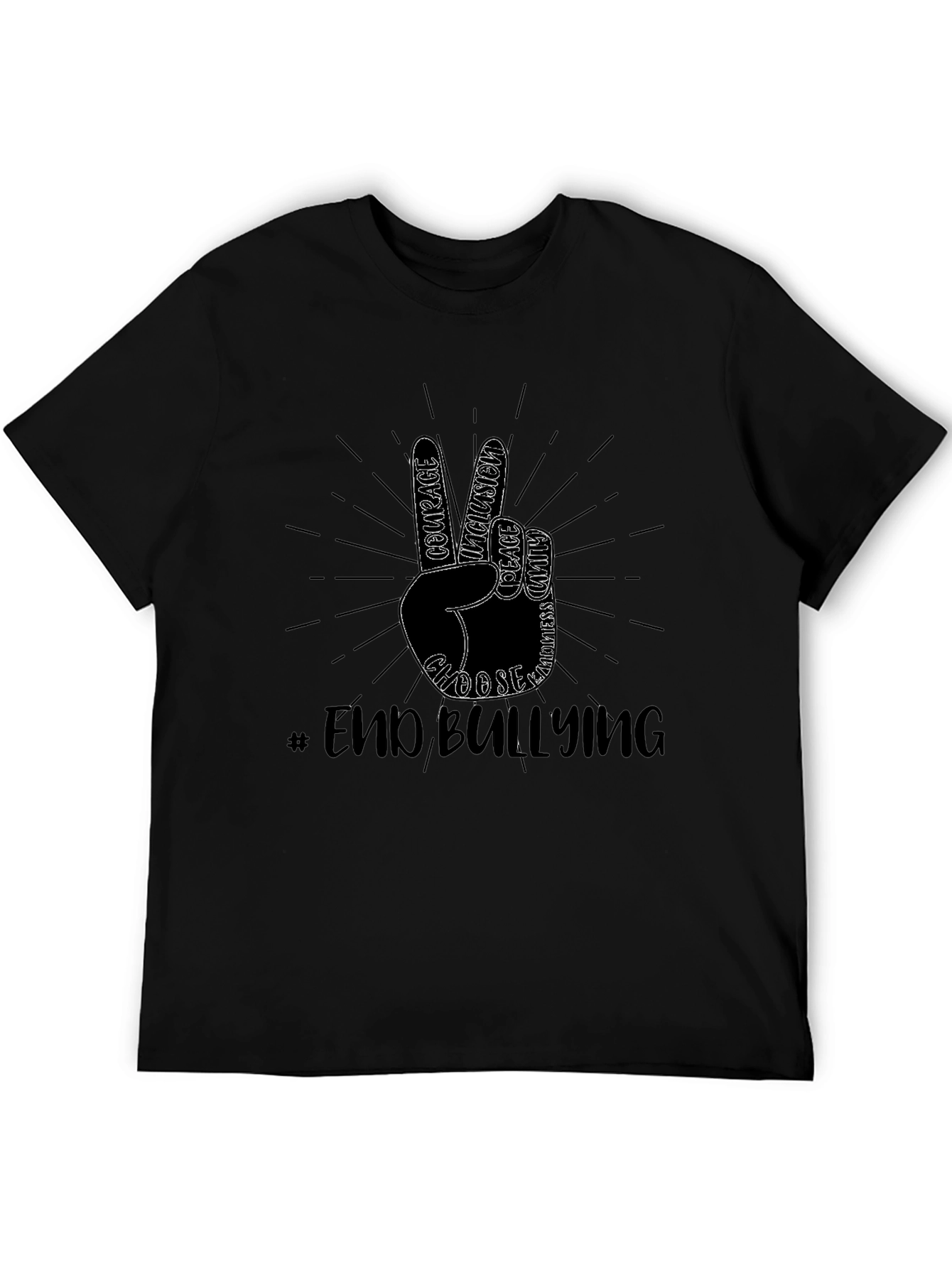 End Bullying T-Shirt Peace Sign Kindness Tee