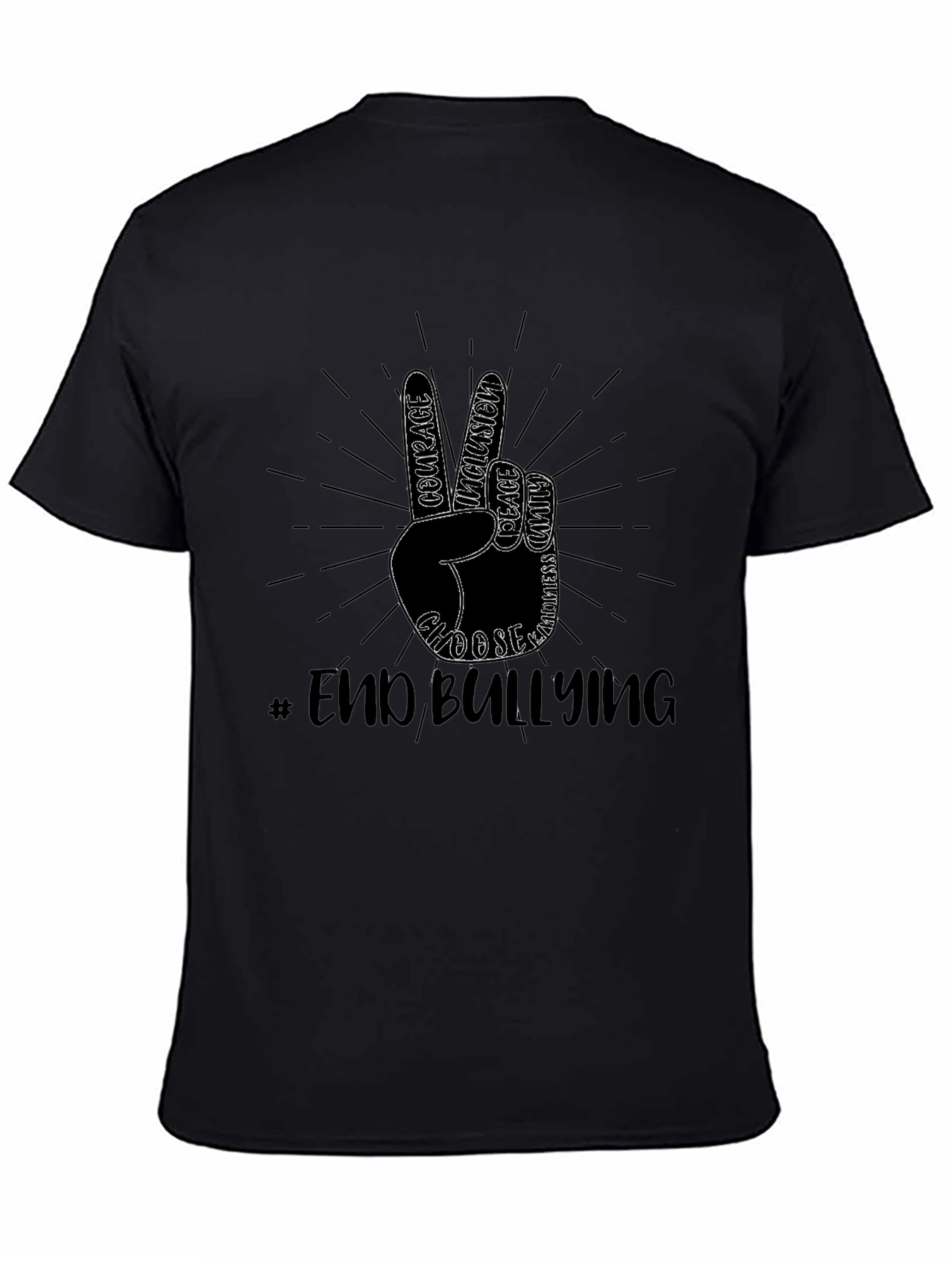End Bullying T-Shirt Peace Sign Kindness Tee