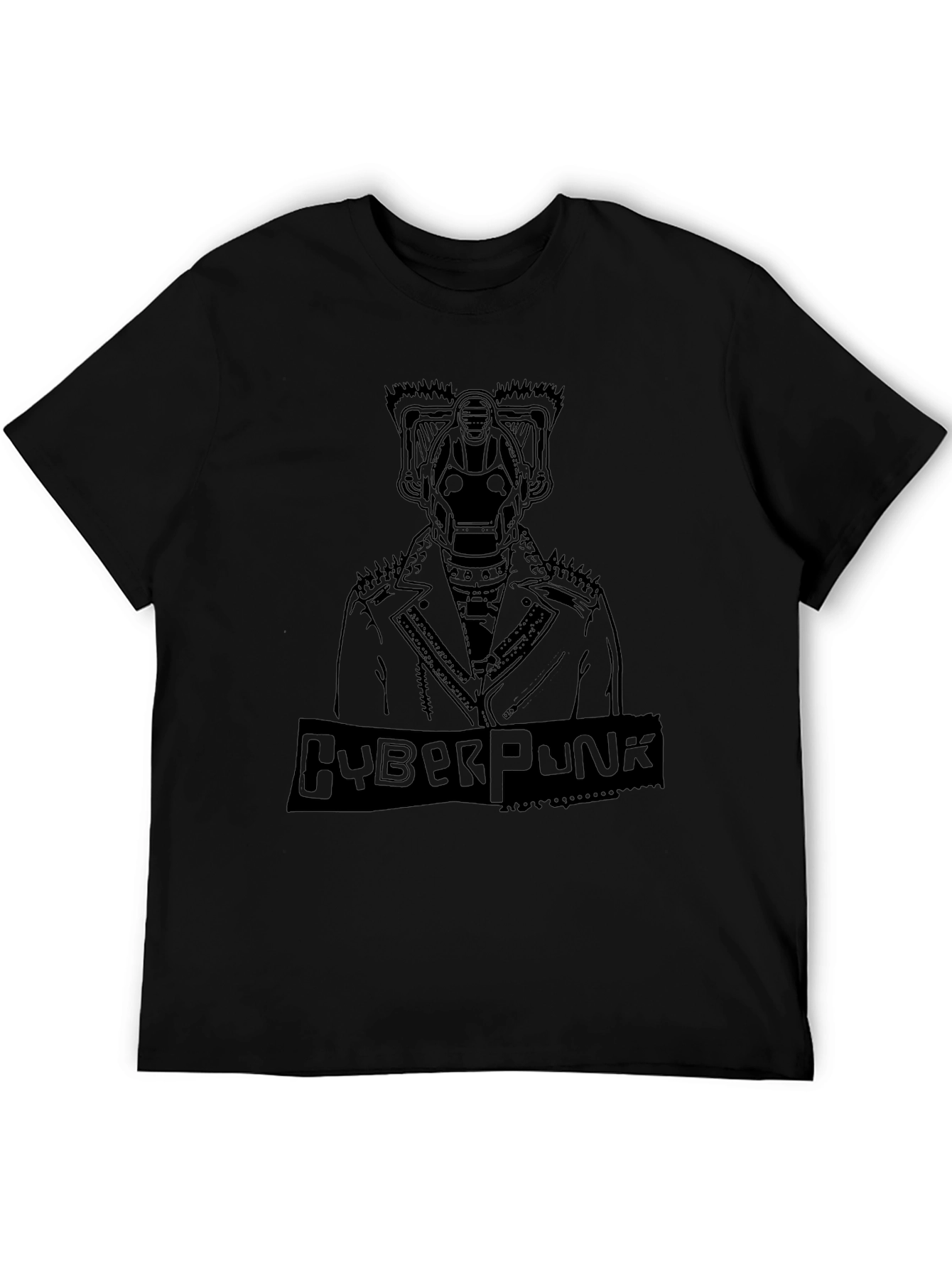 Cyberpunk Robot Graphic Tee - Edgy Design
