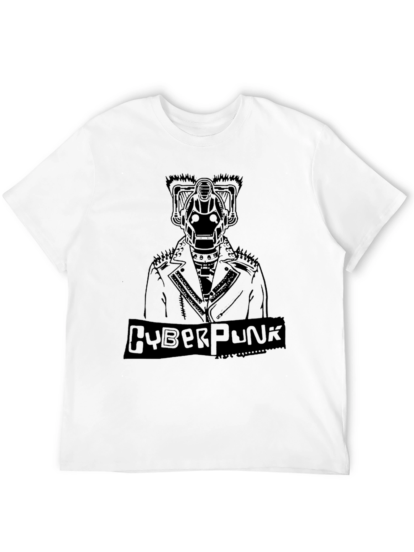 Cyberpunk Robot Graphic Tee - Edgy Design