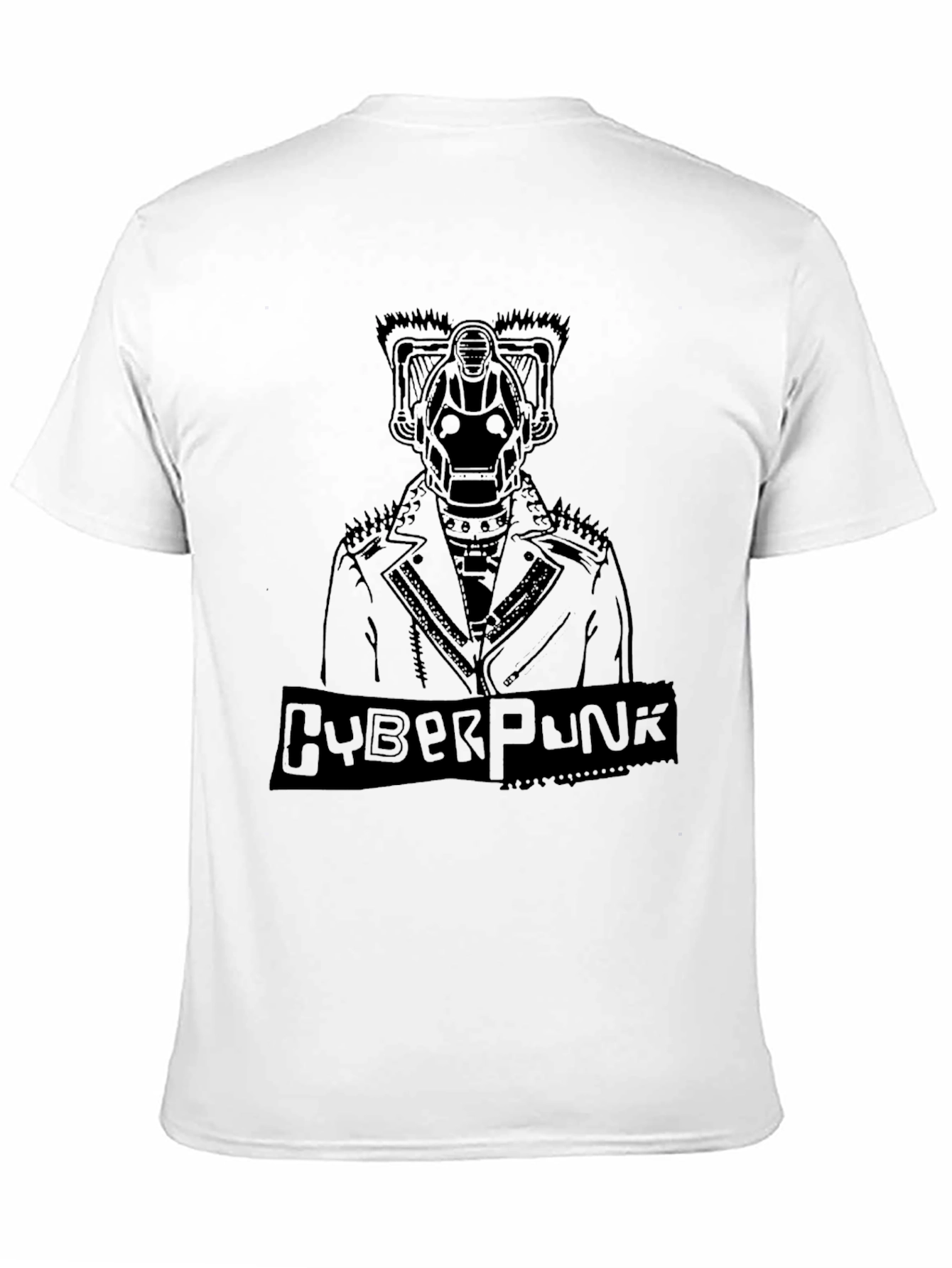 Cyberpunk Robot Graphic Tee - Edgy Design