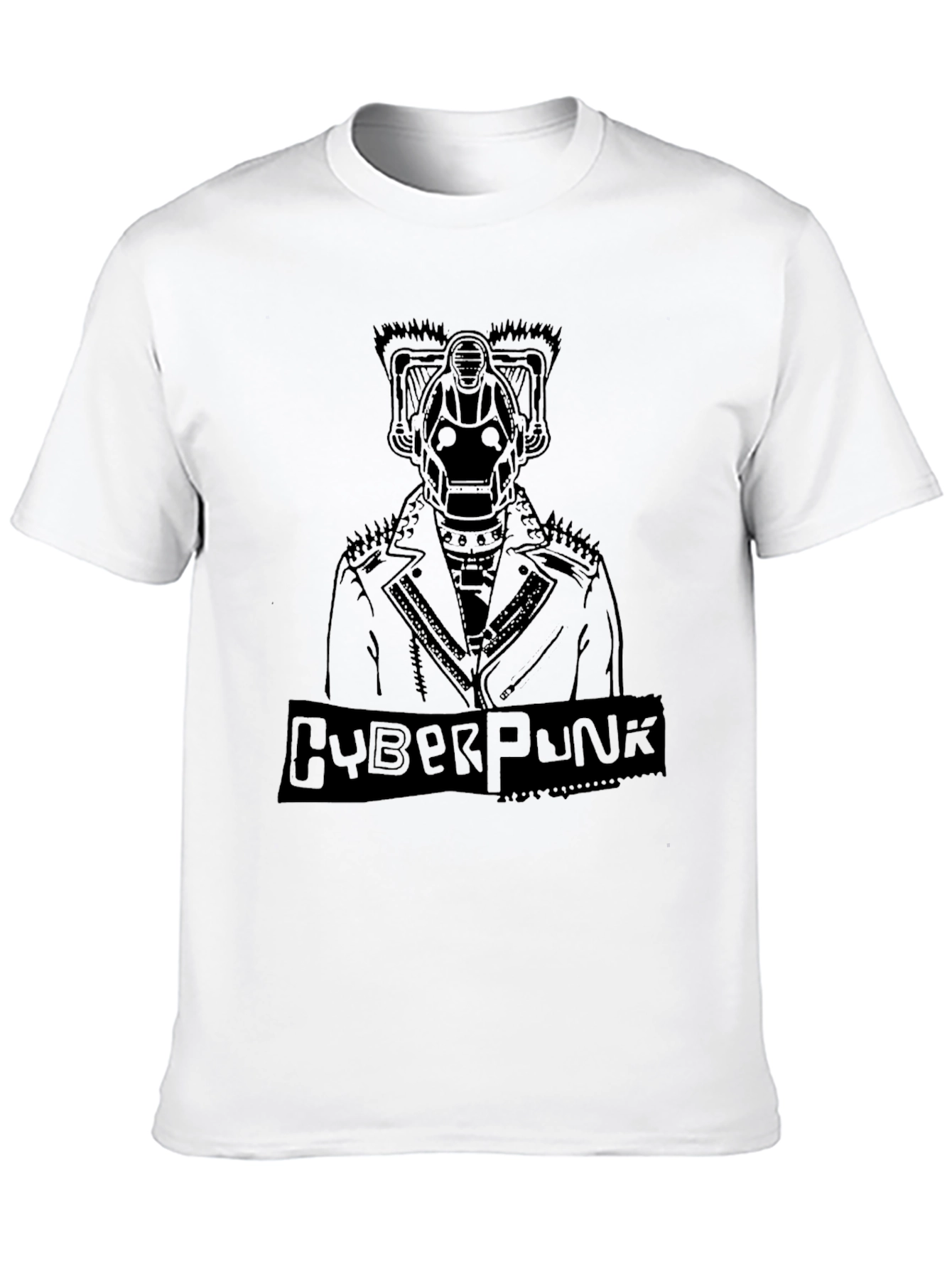 Cyberpunk Robot Graphic Tee - Edgy Design