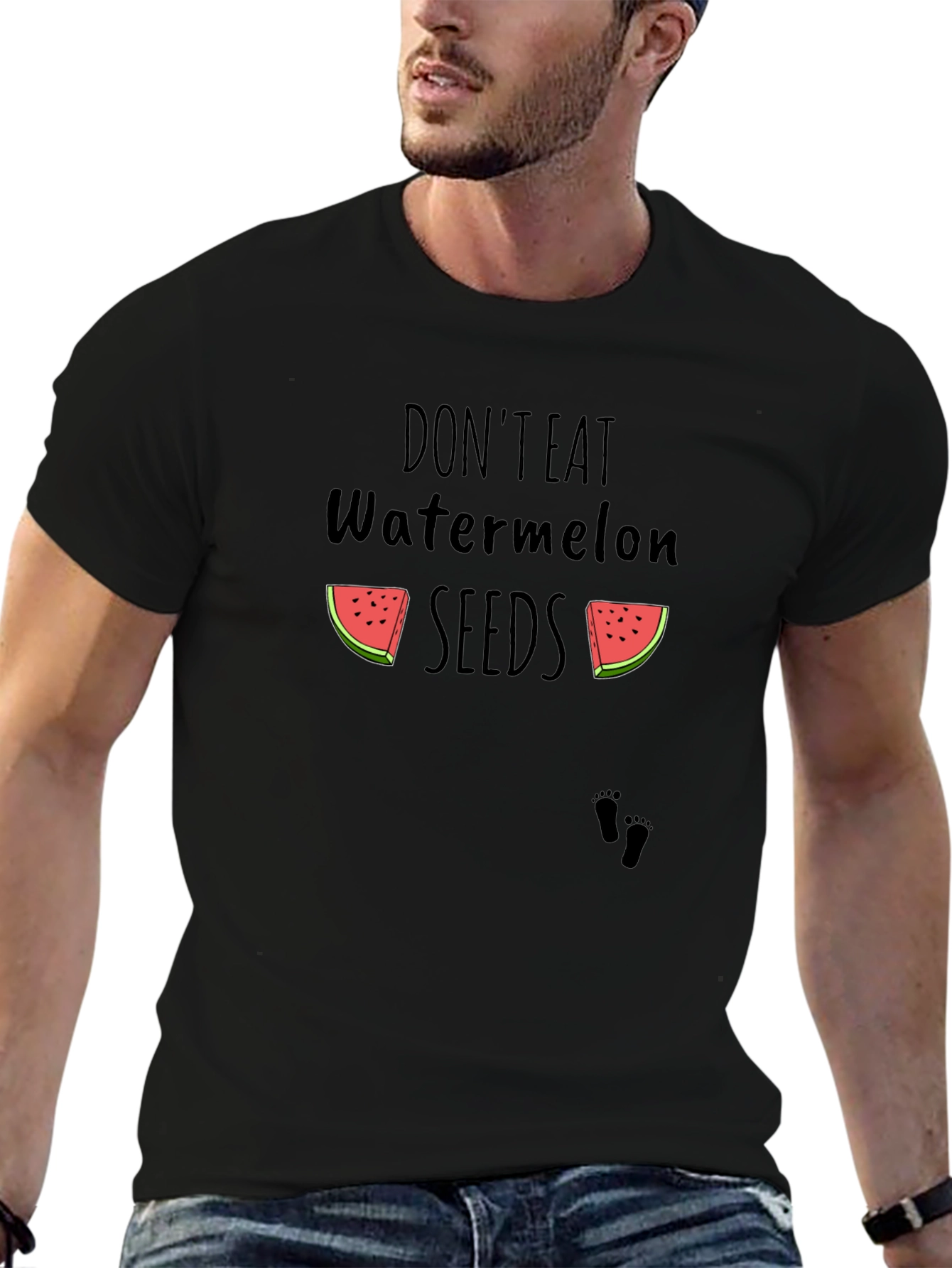 Dont Eat Watermelon Seeds Black T-Shirt