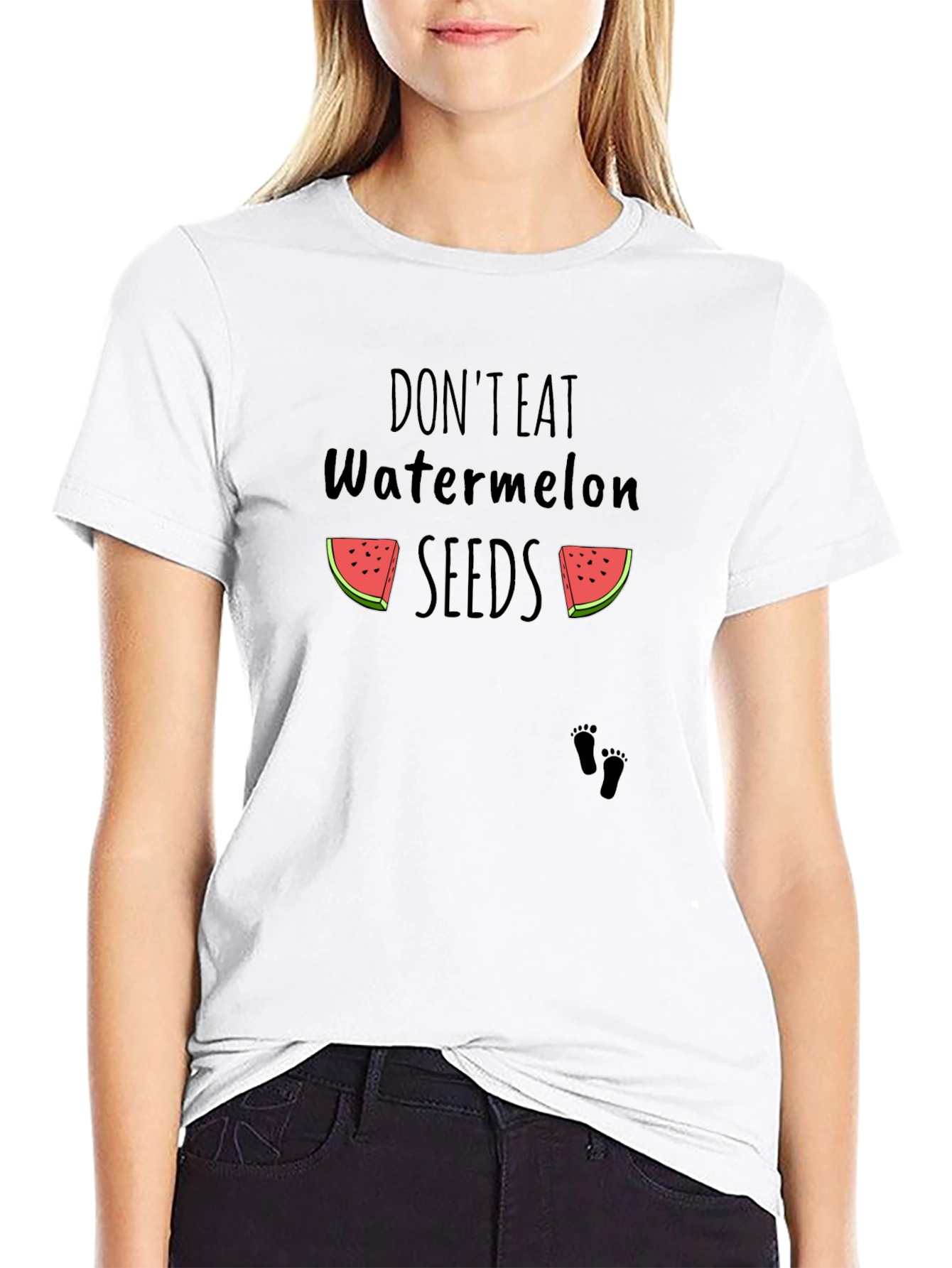 Dont Eat Watermelon Seeds Black T-Shirt