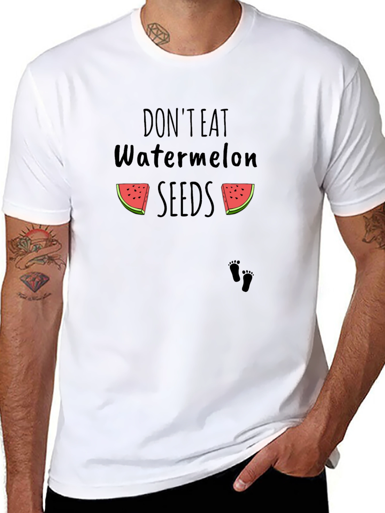 Dont Eat Watermelon Seeds Black T-Shirt