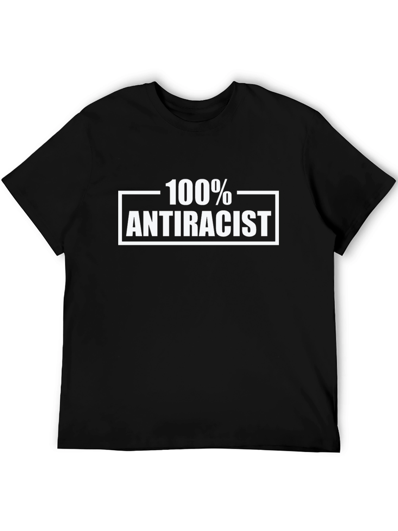 100% Antiracist Graphic T-Shirt - Black