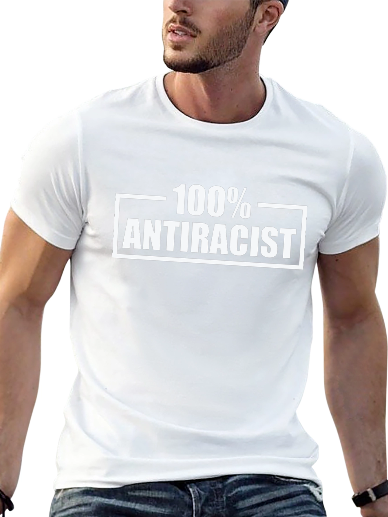 100% Antiracist Graphic T-Shirt - Black