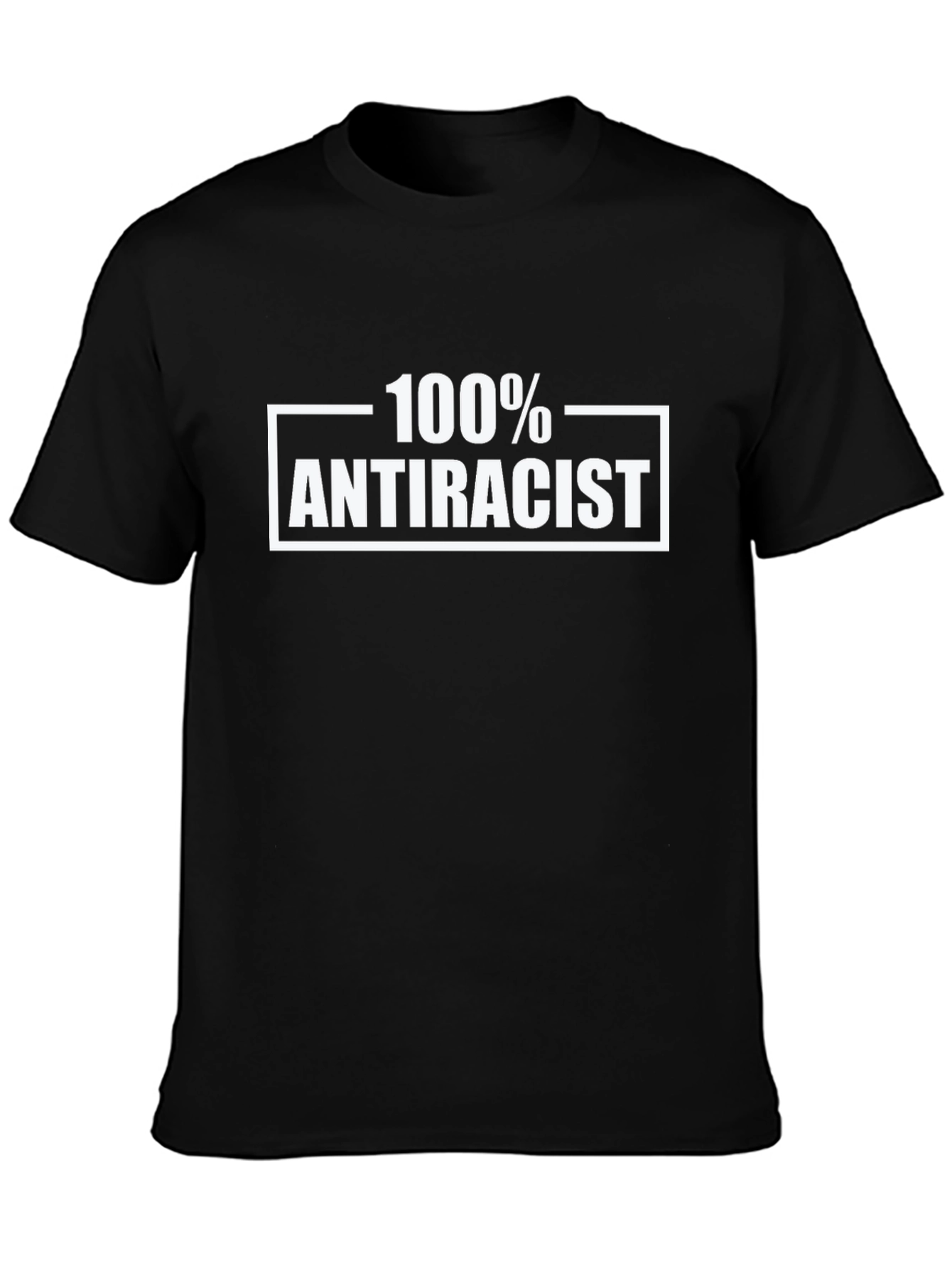 100% Antiracist Graphic T-Shirt - Black