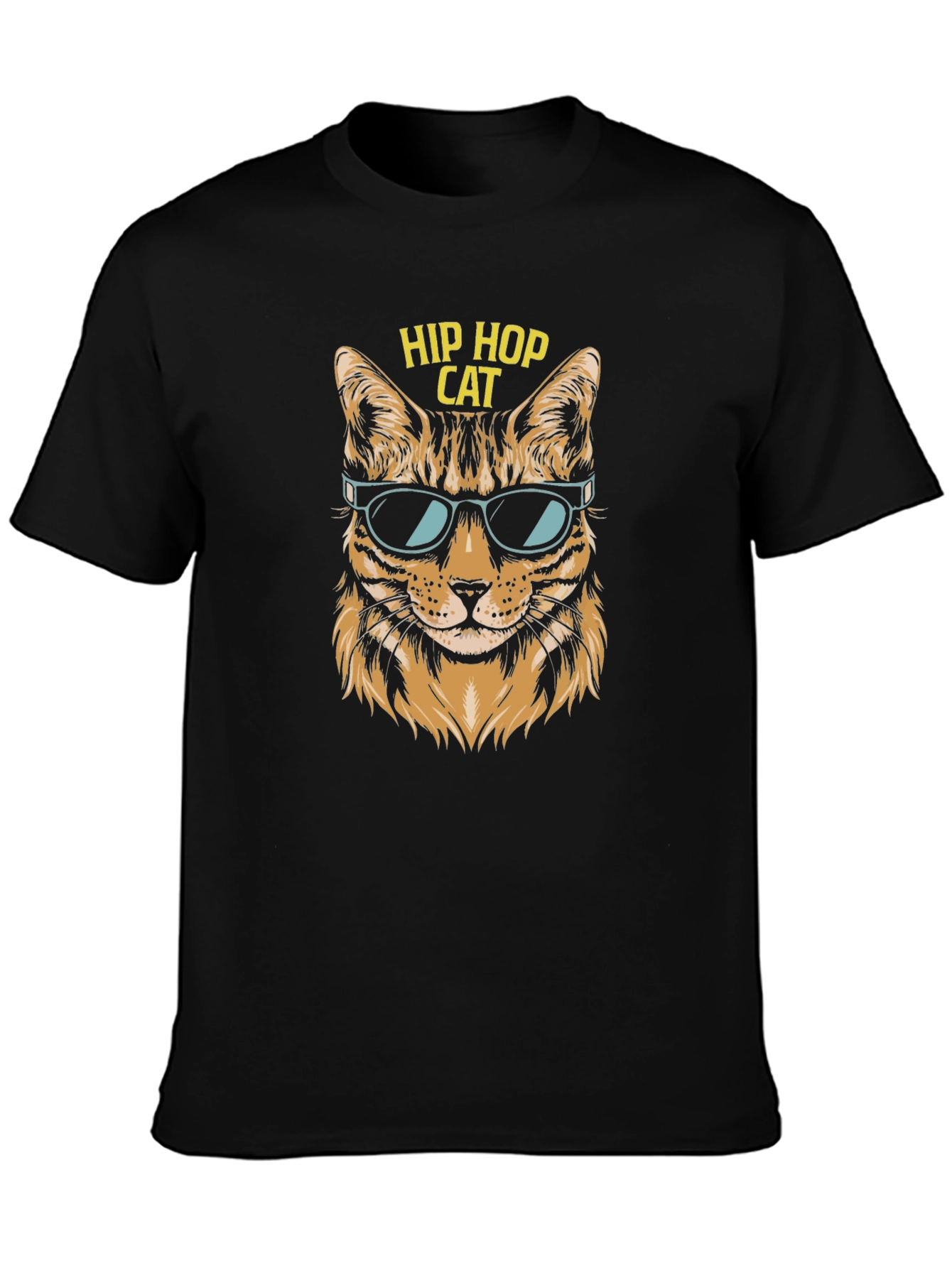 Hip Hop Cat T-Shirt - Cool Graphic Tee