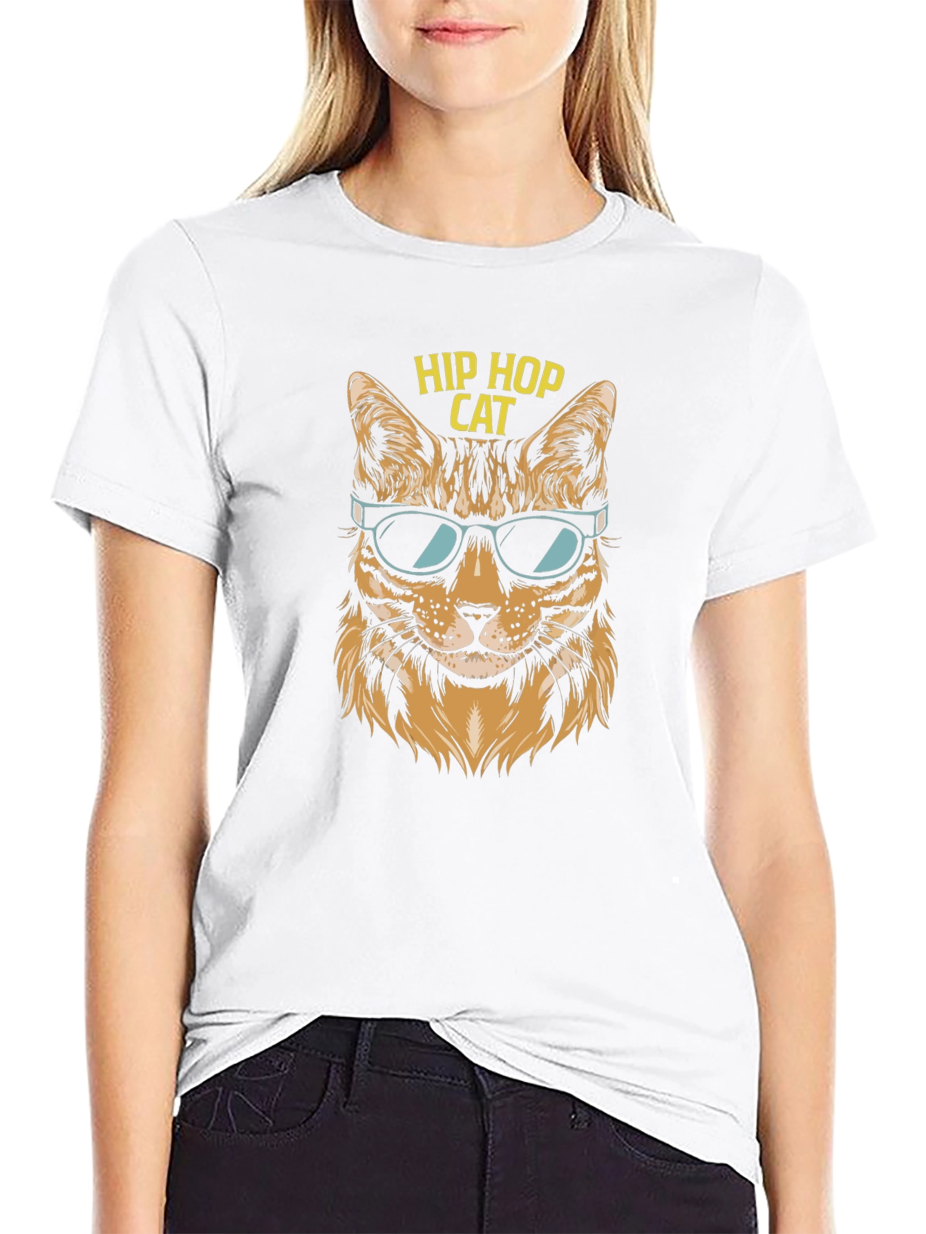 Hip Hop Cat T-Shirt - Cool Graphic Tee