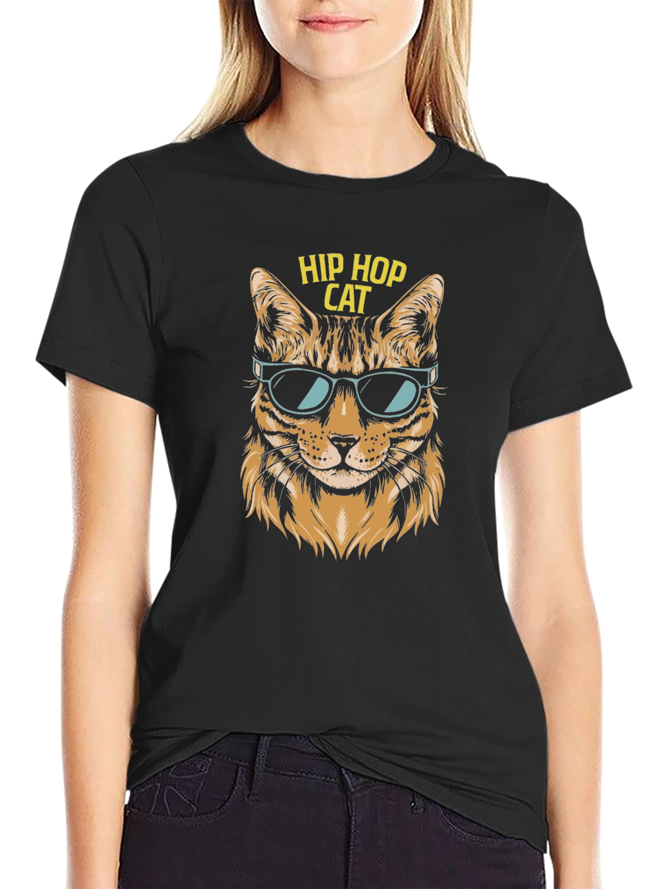 Hip Hop Cat T-Shirt - Cool Graphic Tee