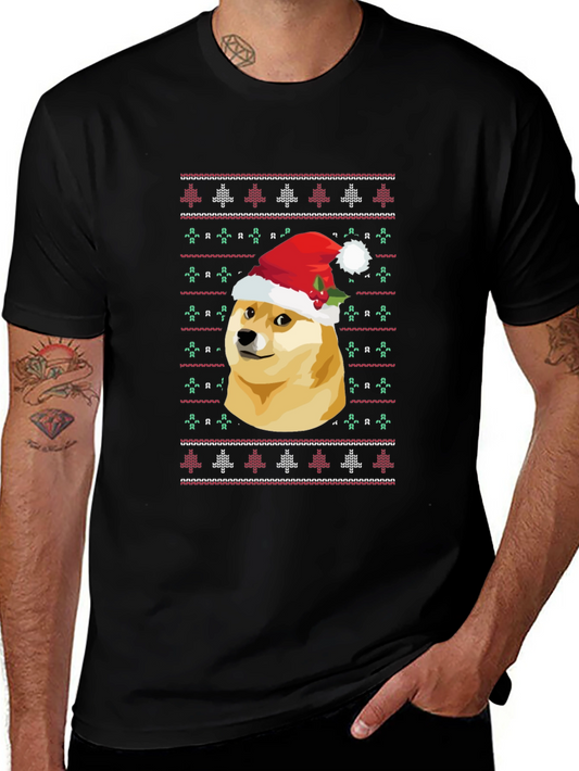 Dogecoin Christmas Sweater Graphic T-Shirt