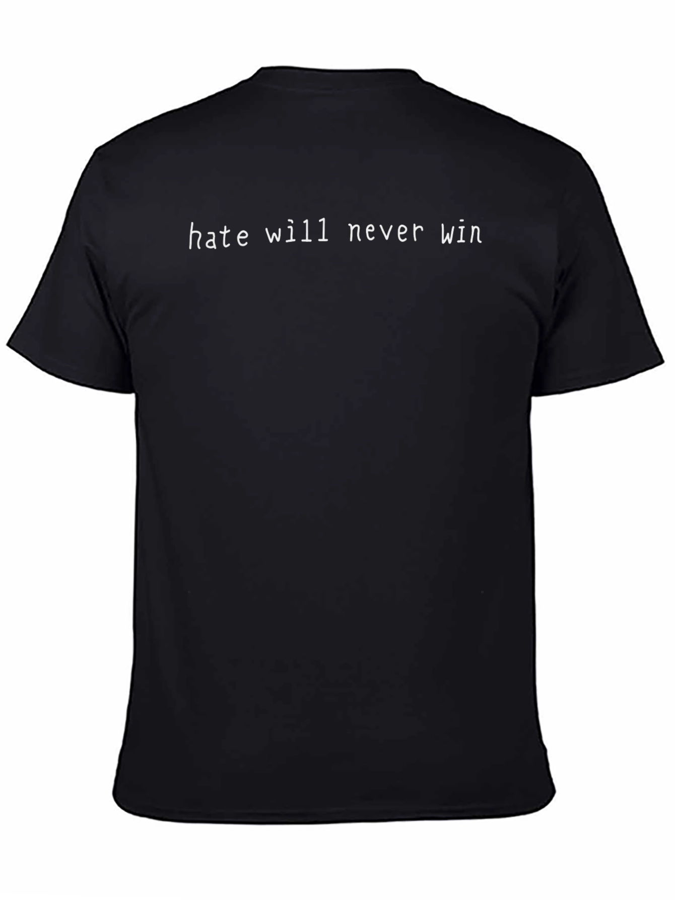 Hate Will Never Win Black Graphic Tee