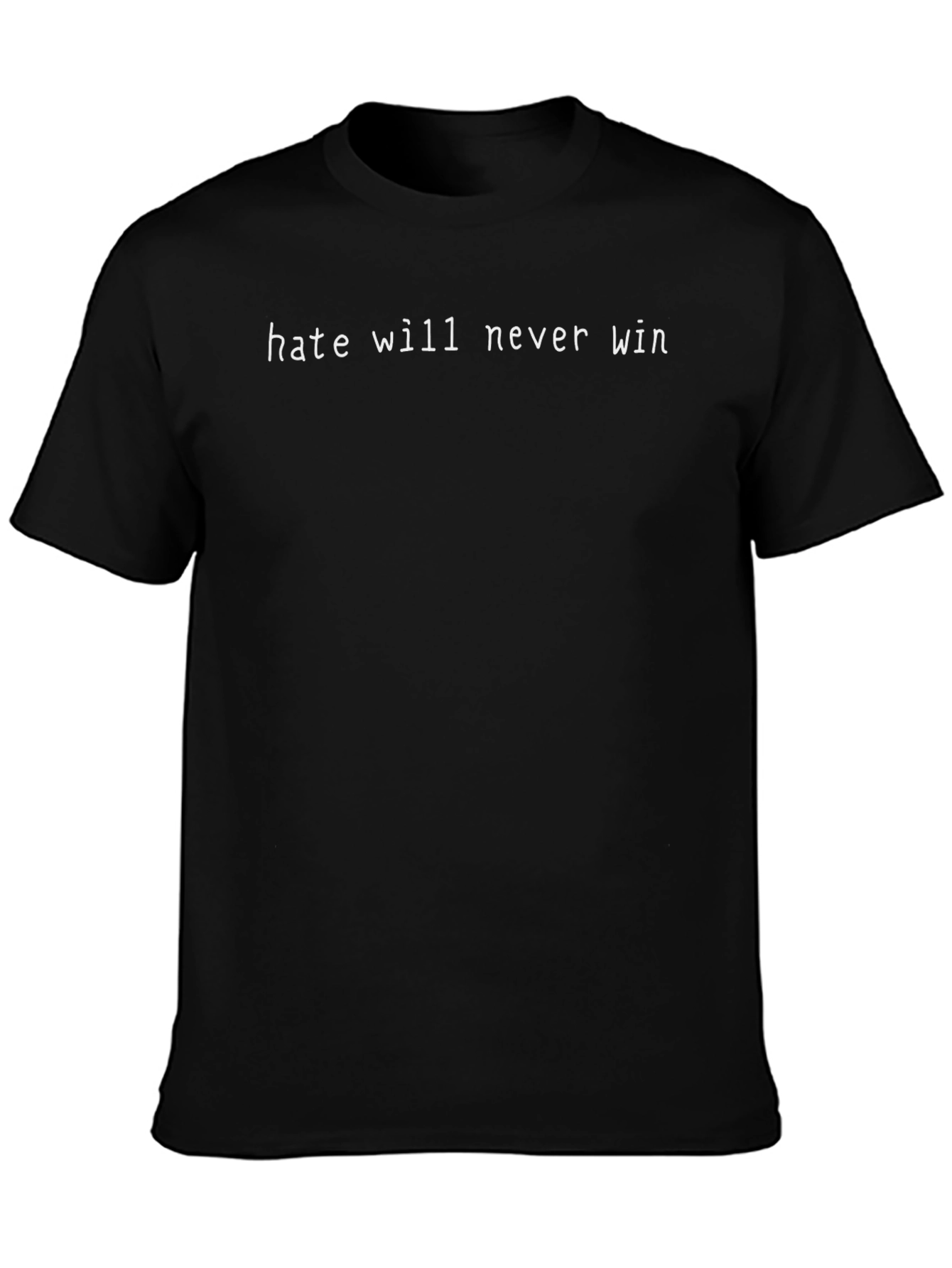 Hate Will Never Win Black Graphic Tee