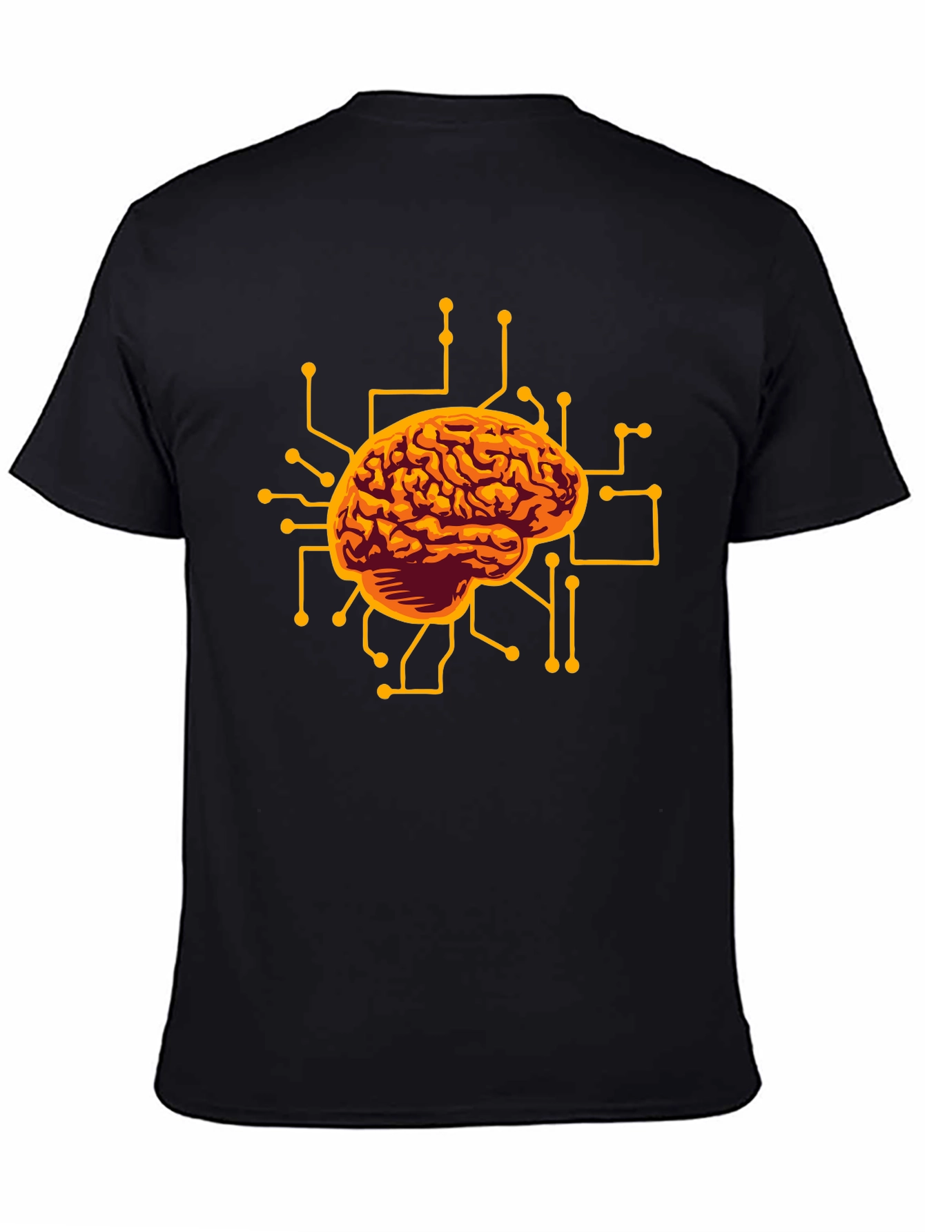 Brain Circuit Black Graphic Tee