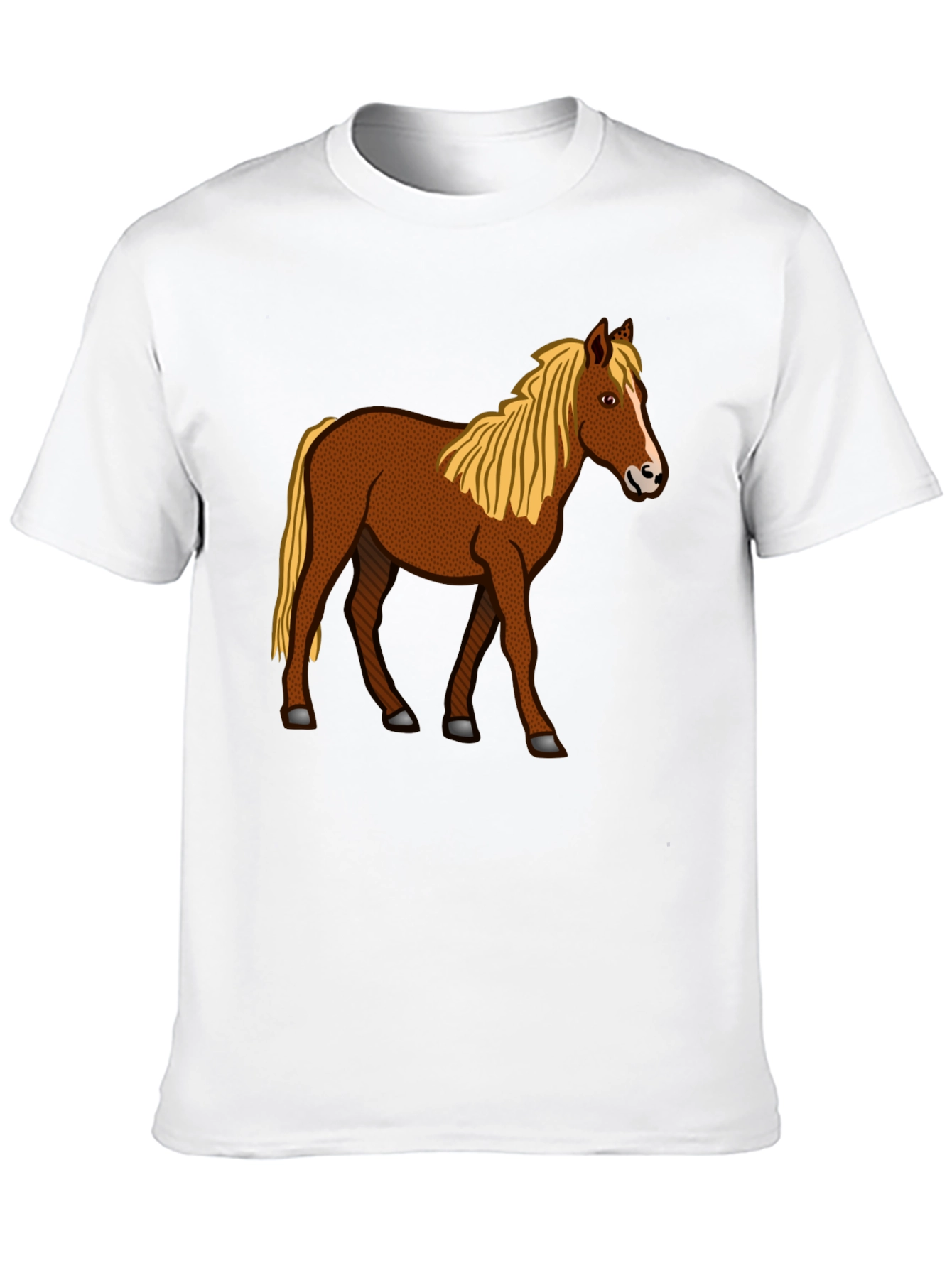 Horse Graphic T-Shirt - Classic Crew Neck Tee