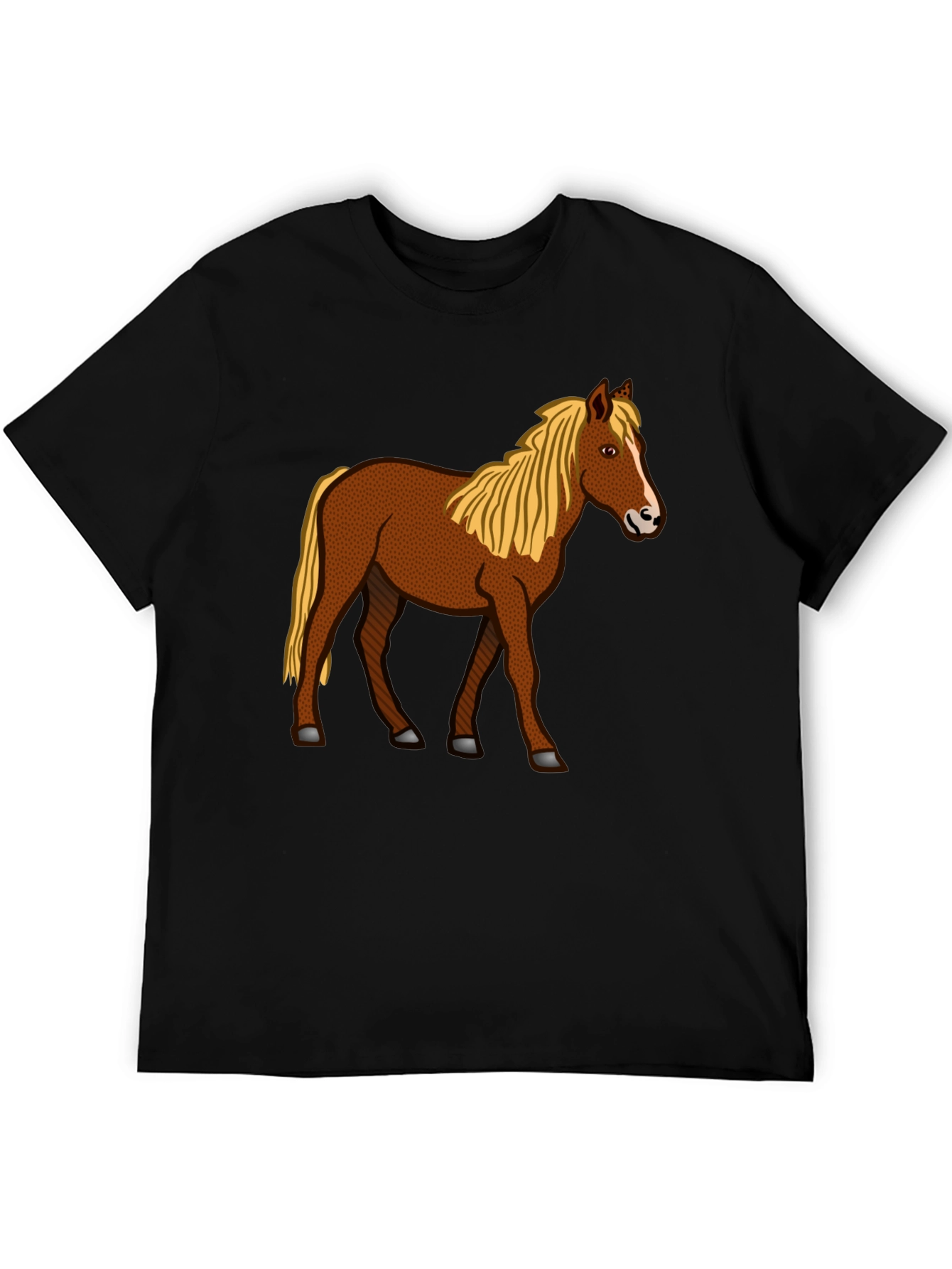 Horse Graphic T-Shirt - Classic Crew Neck Tee