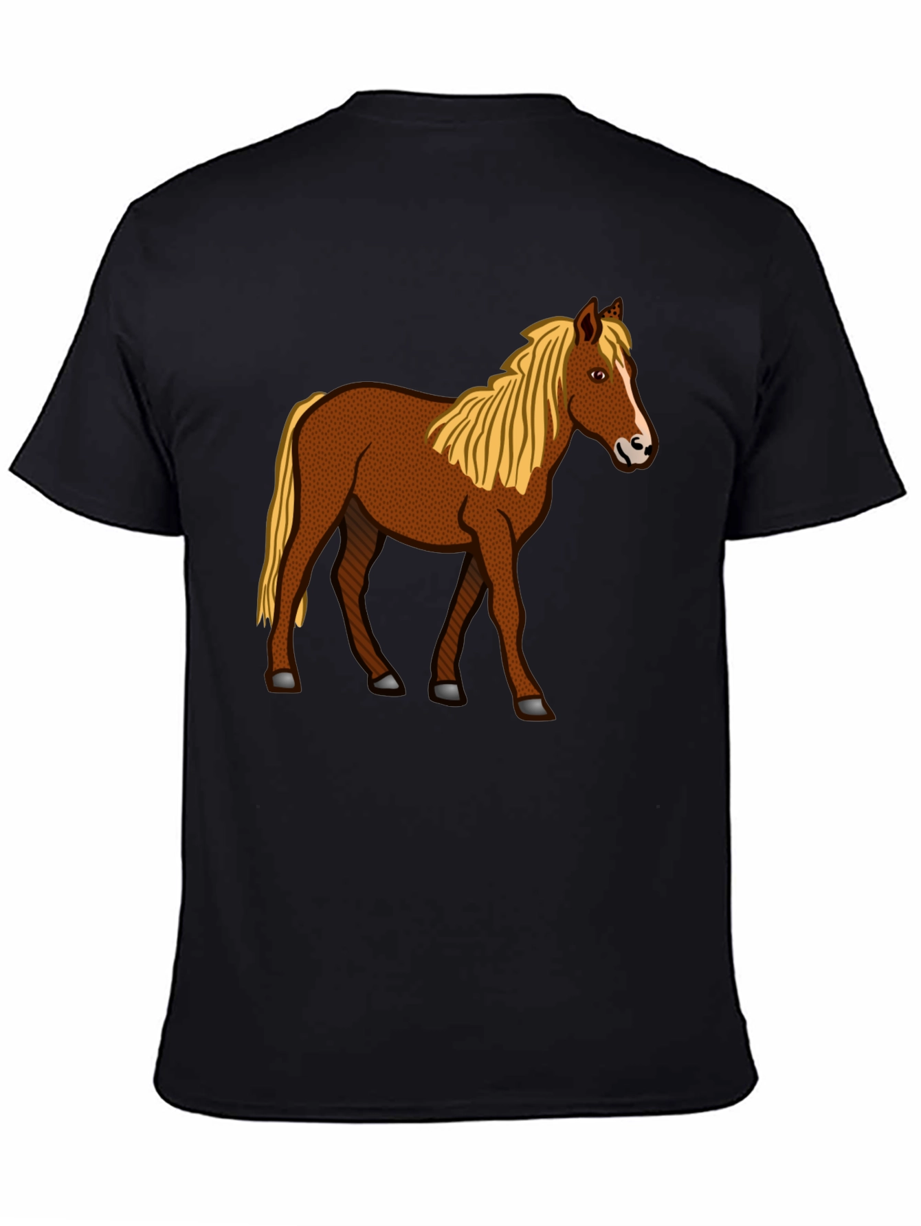 Horse Graphic T-Shirt - Classic Crew Neck Tee