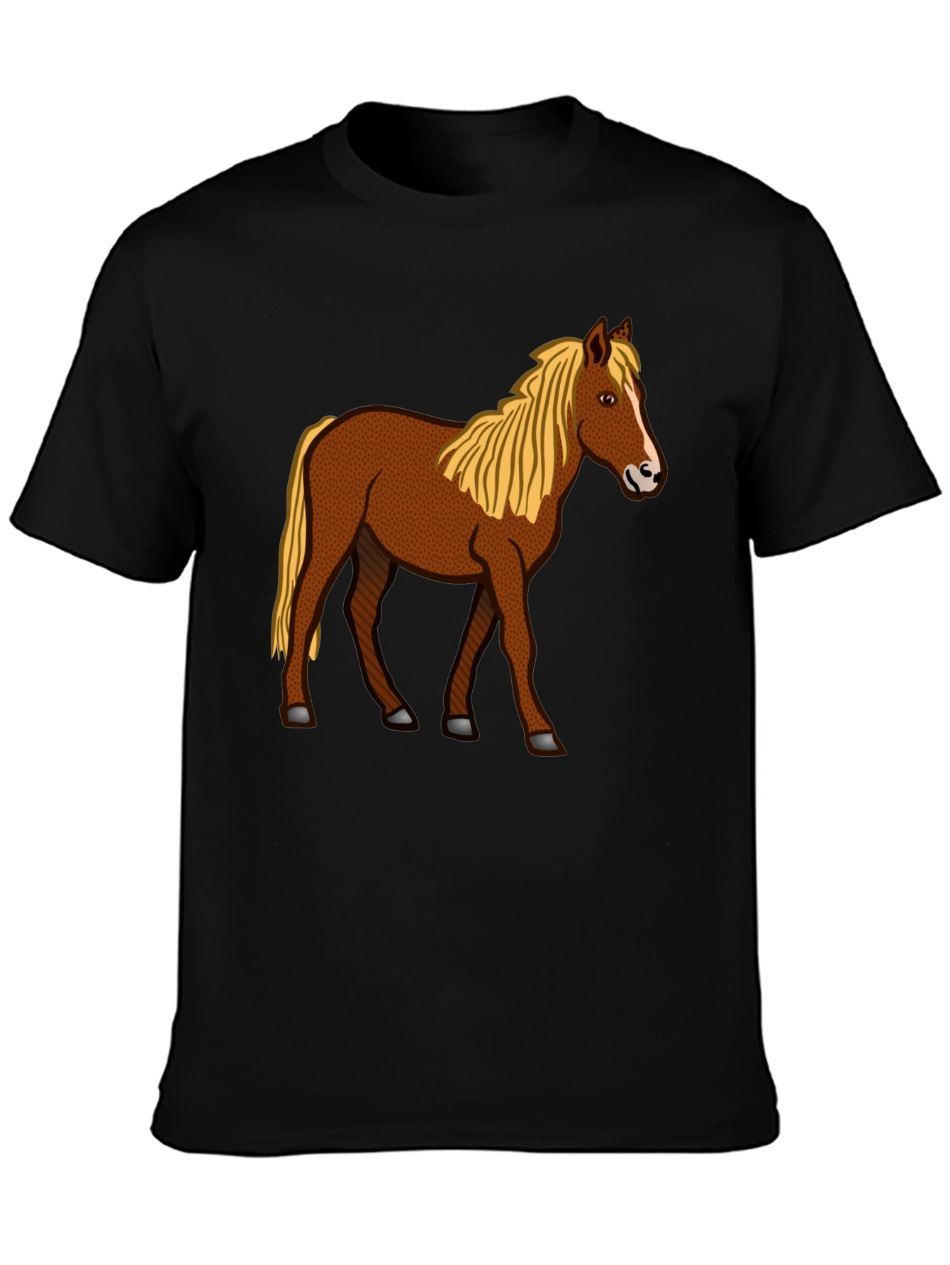 Horse Graphic T-Shirt - Classic Crew Neck Tee