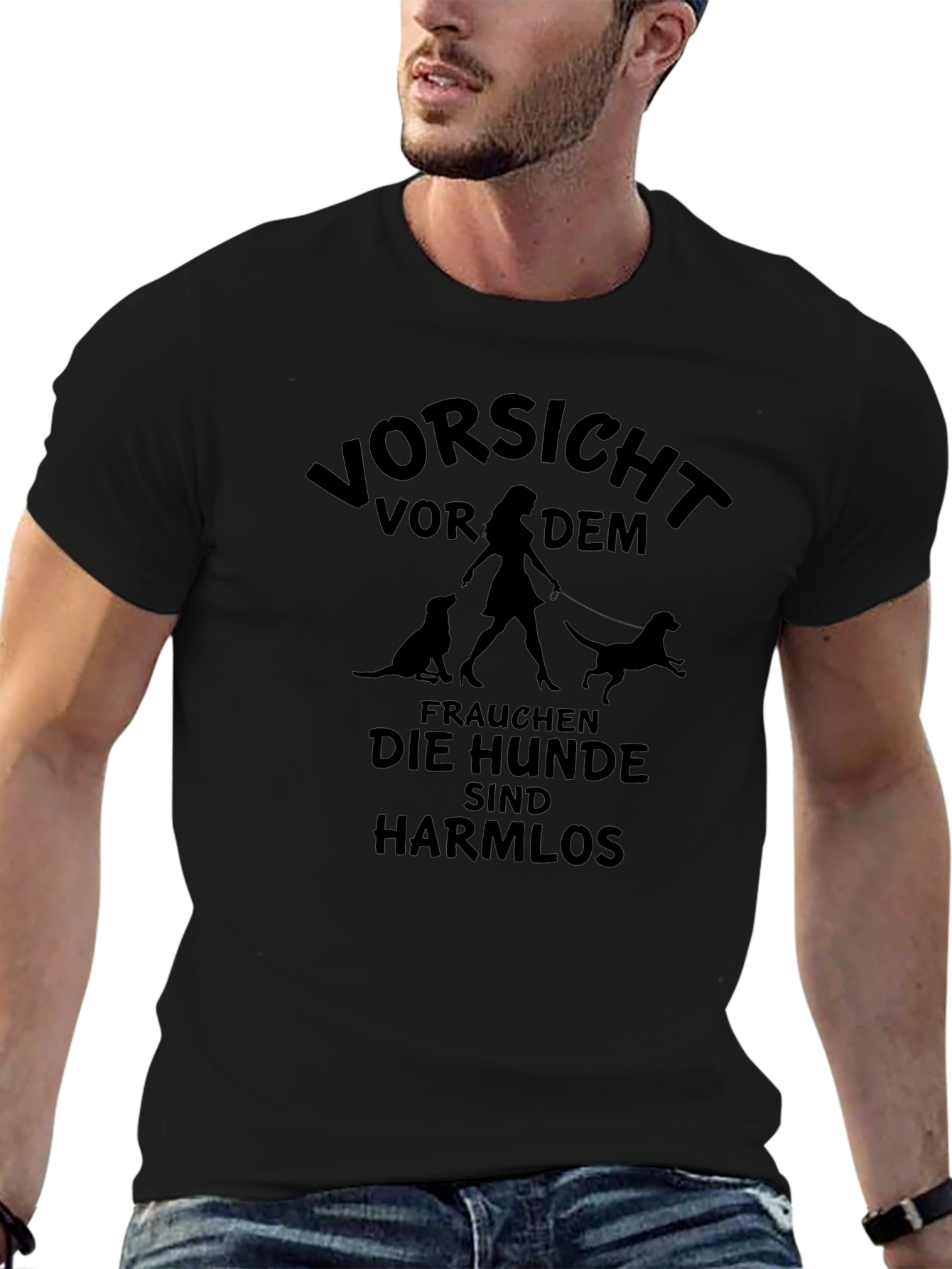 Caution Funny Dog Lover T-Shirt