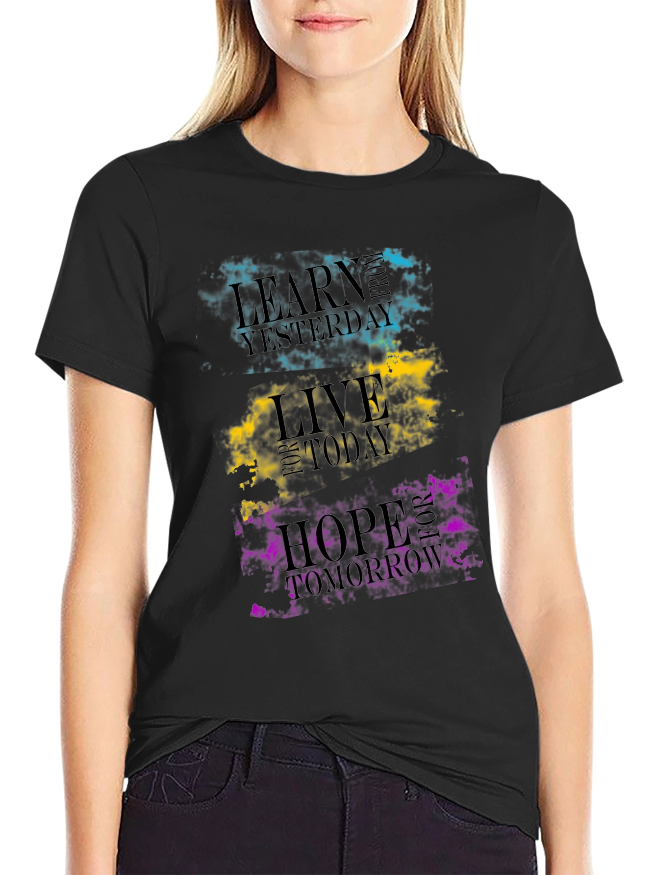 Inspirational Graphic T-Shirt - Learn Live Hope