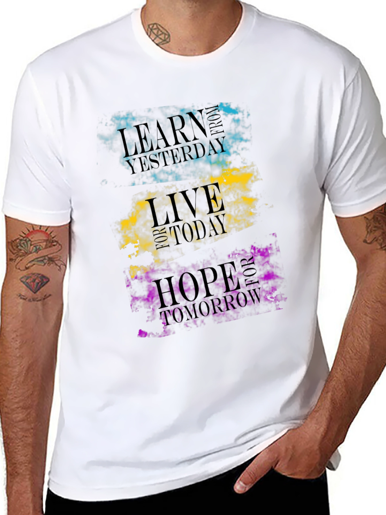 Inspirational Graphic T-Shirt - Learn Live Hope