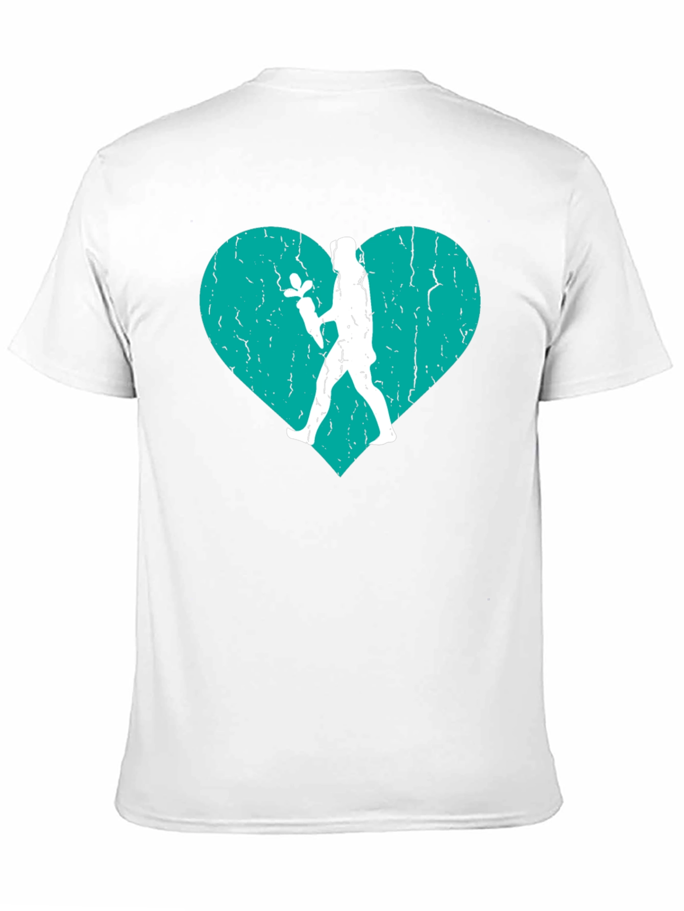 Heart Florist T-Shirt - Black Crew Neck Tee