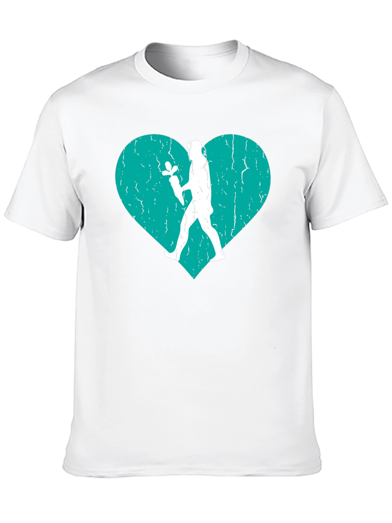 Heart Florist T-Shirt - Black Crew Neck Tee