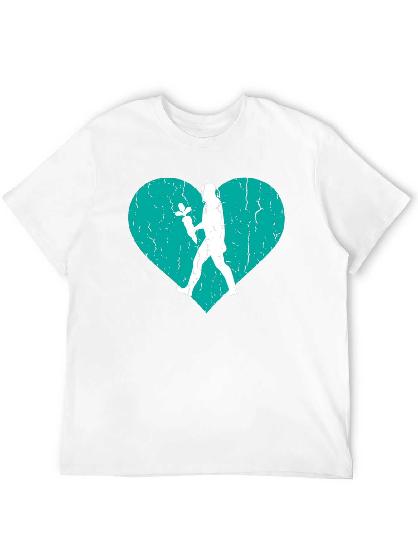 Heart Florist T-Shirt - Black Crew Neck Tee