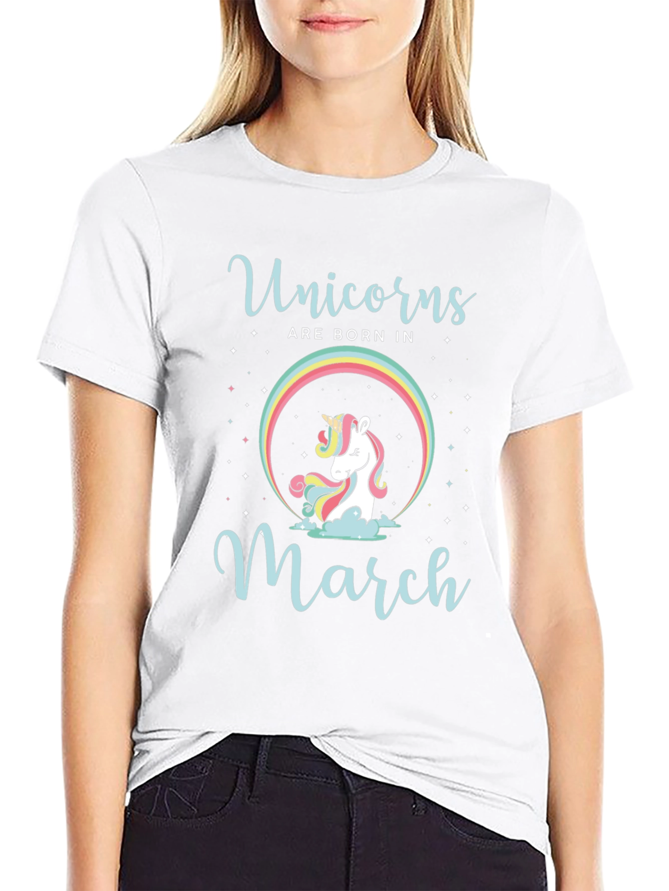 Unicorns Born in March T-Shirt