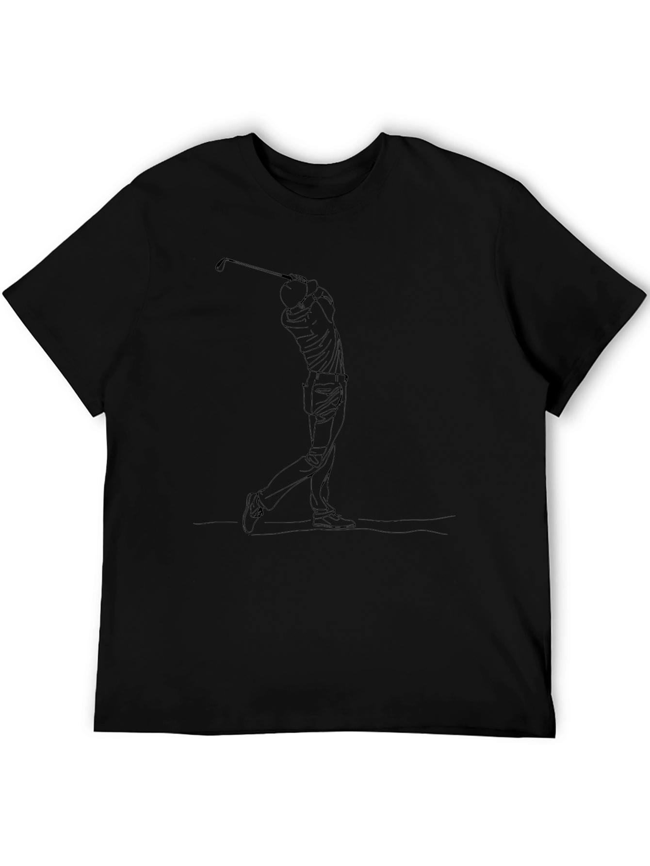 Golfing Silhouette Black T-Shirt